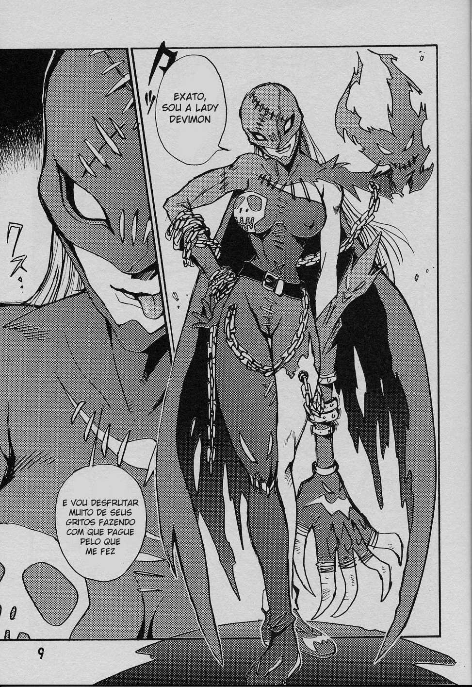 (C58) [Natsumoto Shoubou (Natsumoto Masato)] Ponchi Giga (Digimon) [Portuguese-BR] - Page 8