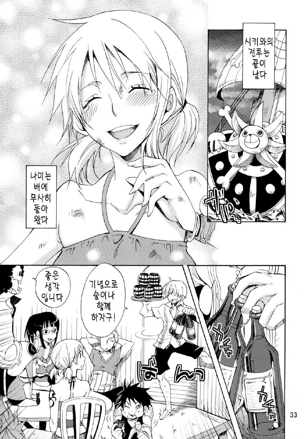 [Kurione-sha (YU-RI)] Yokujou Pirates ~OnePi Soushuuhen~ | 욕정 해적 ~원피스 총집편~ (One Piece) [Korean] [Digital] - Page 32