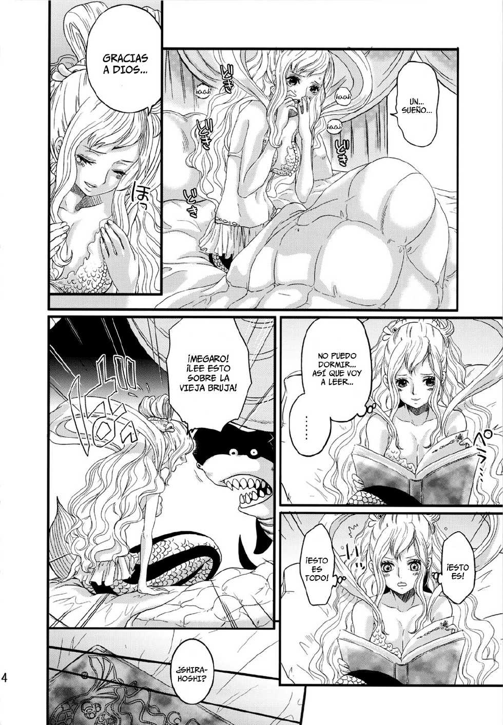 (C80) [Queen Of VANILLA (Tigusa Suzume)] Ningyohime | Princesa Sirena (One Piece) [Spanish] =P666HF= - Page 4