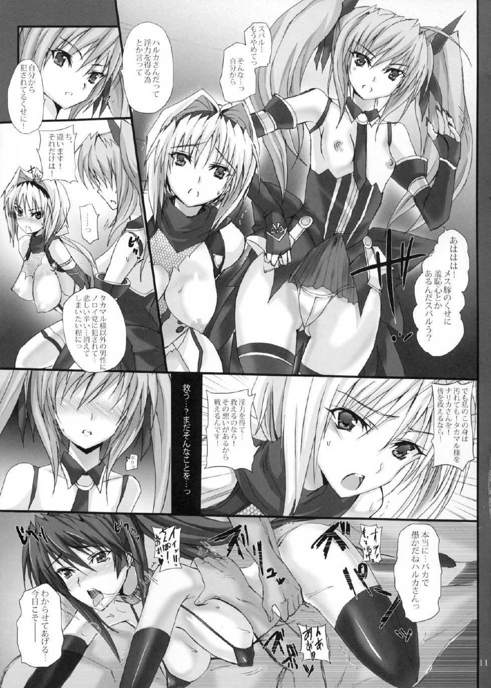 (COMIC1☆6) [Veronica no Ha (Noba)] Yami wo Matoishi Homura wa Ono ga Mi wo Boukyaku no Gokuen e (Beat Blades Haruka) - Page 10