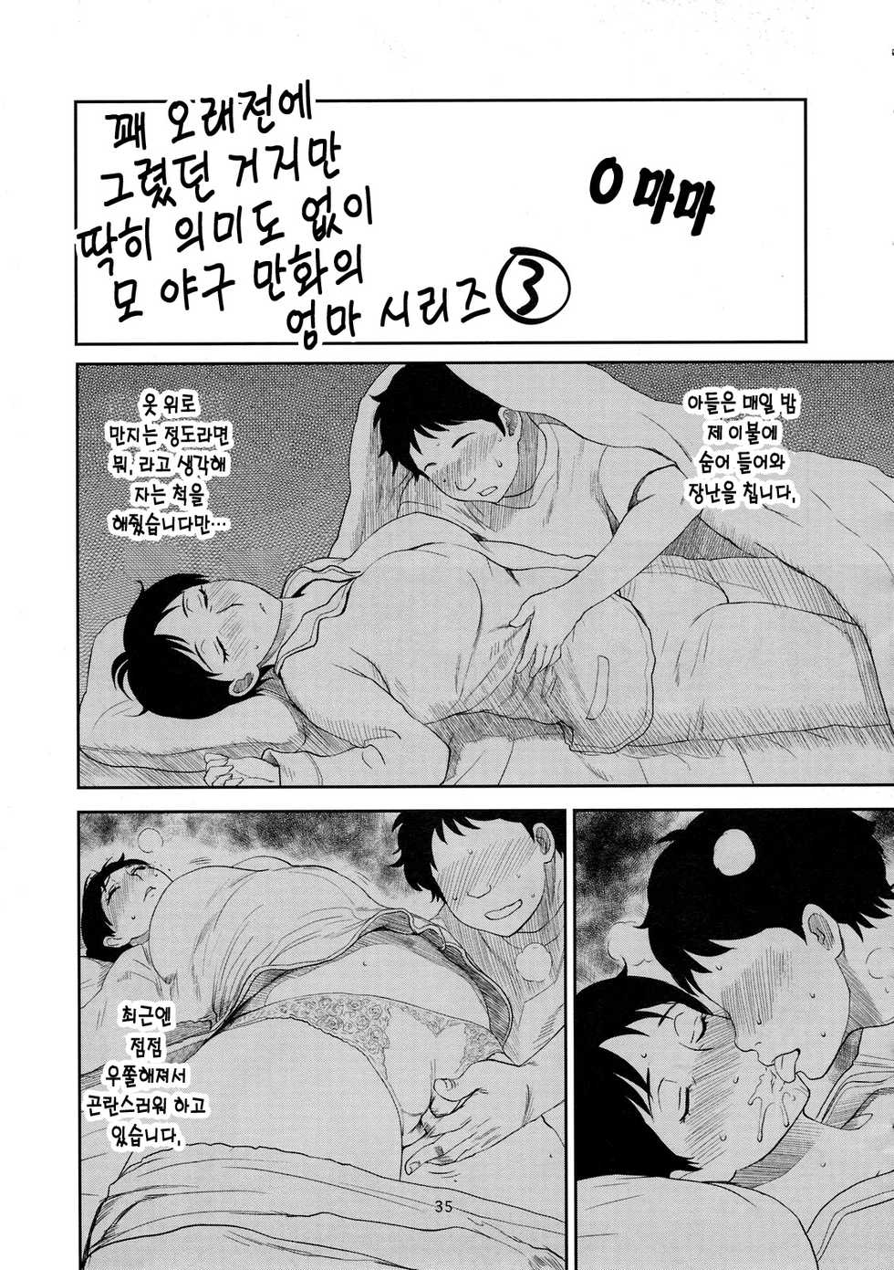 (C79) [Miyabi Tsuzuru Bu (Miyabi Tsuzuru)] Otoko ni Umarete Hahaoya to SEX shinai nante Jinsei Hanbun Sonshiteru. (colorful, Ookiku Furikabutte) (korean) - Page 36