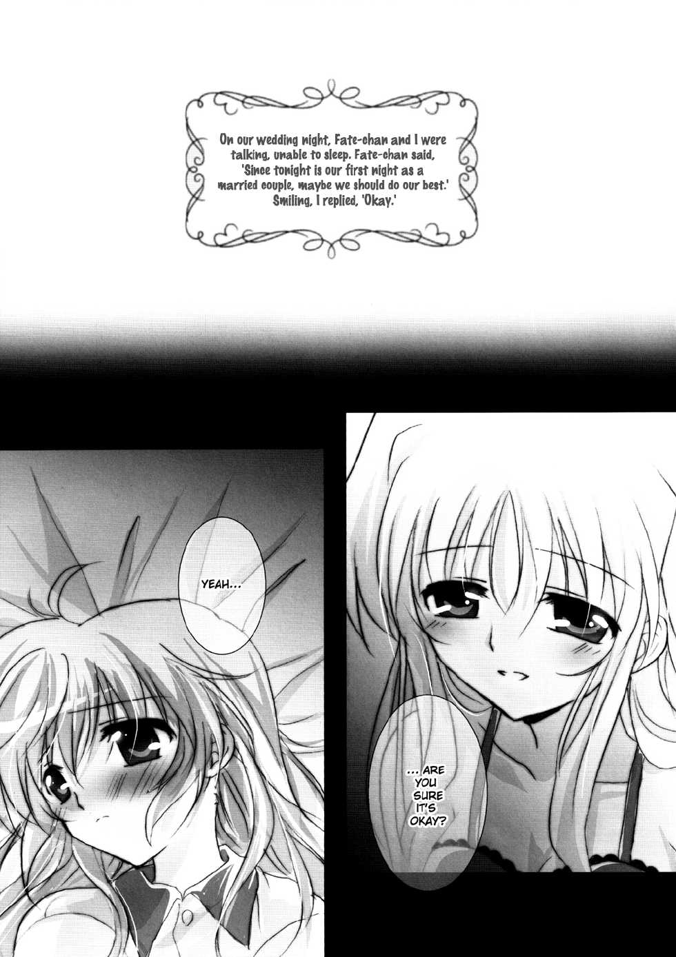(C83) [Ameiro (Nanashiki)] Hatsu Yoru. | First Night (Mahou Shoujo Lyrical Nanoha) [English] [NanoFate] - Page 4