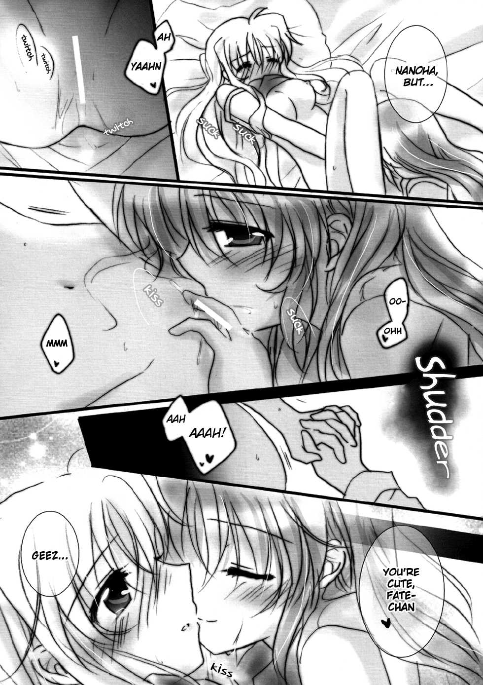 (C83) [Ameiro (Nanashiki)] Hatsu Yoru. | First Night (Mahou Shoujo Lyrical Nanoha) [English] [NanoFate] - Page 13