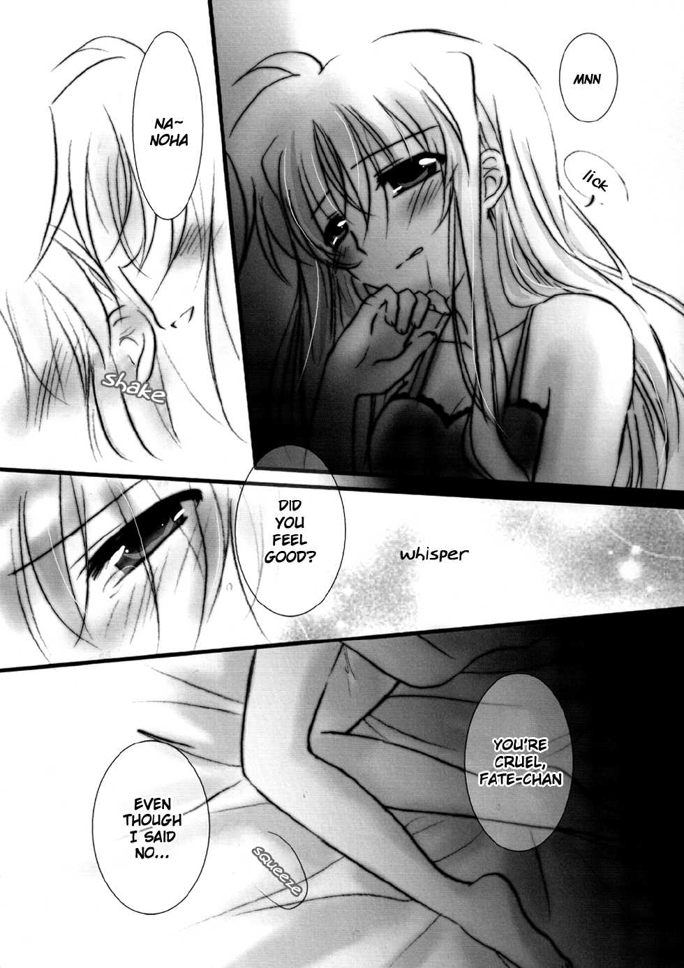 (C83) [Ameiro (Nanashiki)] Hatsu Yoru. | First Night (Mahou Shoujo Lyrical Nanoha) [English] [NanoFate] - Page 22