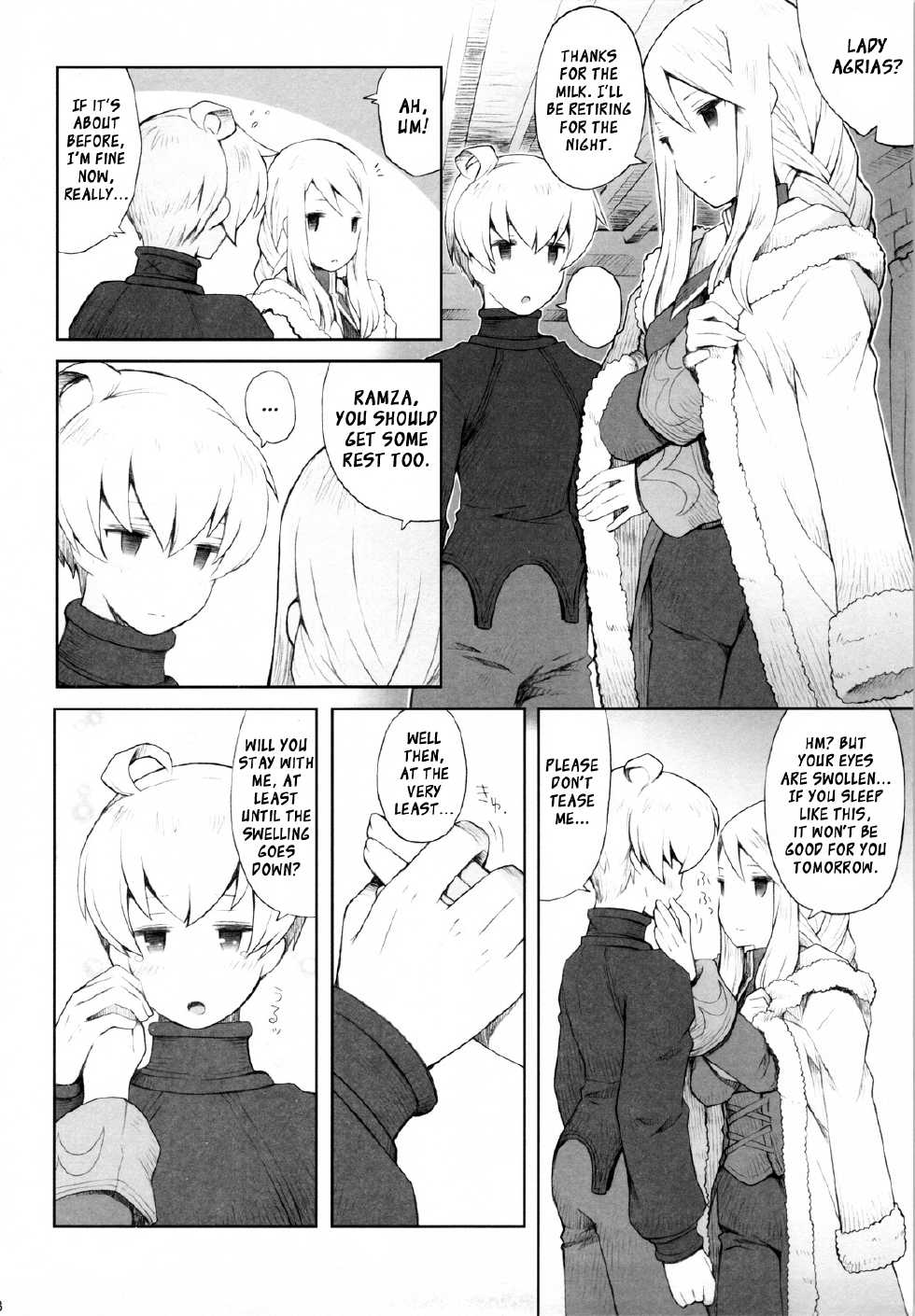 (CCOsaka87) [B.BRS. (B.tarou)] Yukiya Gatari | A Winter Night's Story (Final Fantasy Tactics) [English] [XCX Scans] - Page 6
