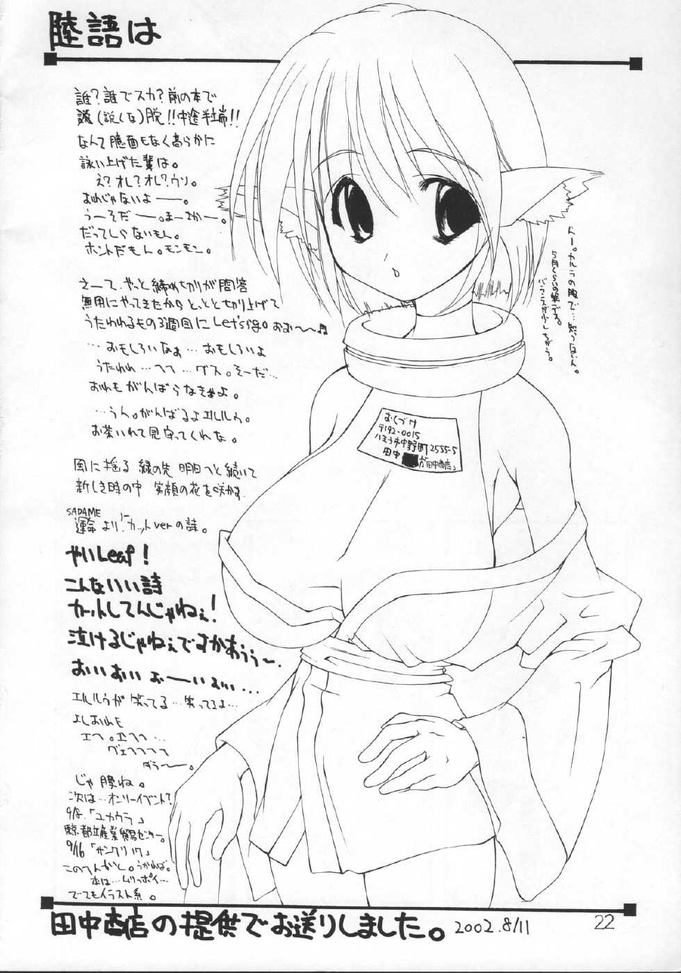 (C62) [Tanaka Shoten (Nattaka)] Mutsugoto Vol.2 (Utawarerumono) - Page 21