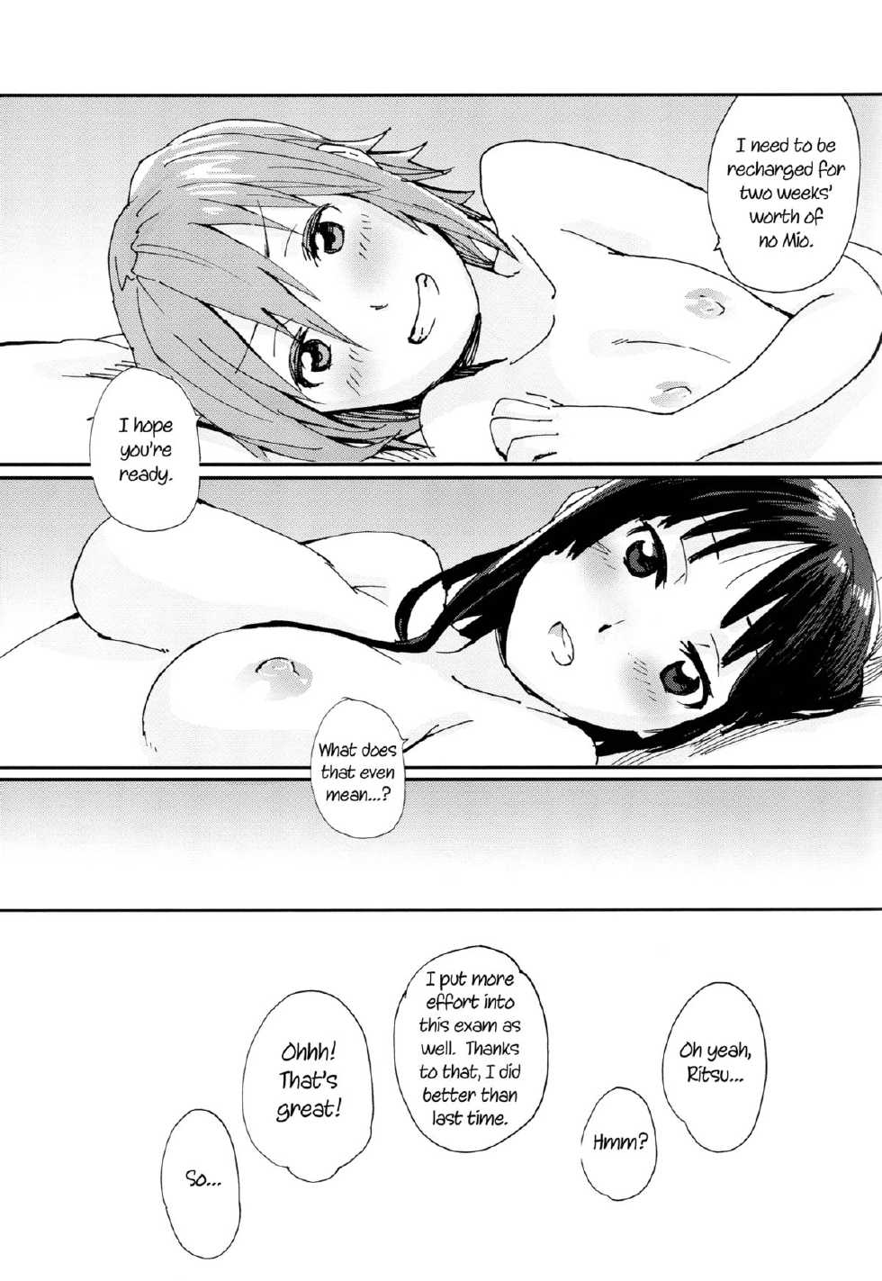 (C83) [Super Sentou, The Shakya (Fukutarou, Oke)] Gekkan Otona no RitsuMio Zoukangou | Monthly RitsuMio for Adults - Special Edition (K-On!) [English] [Yuri-ism] - Page 20