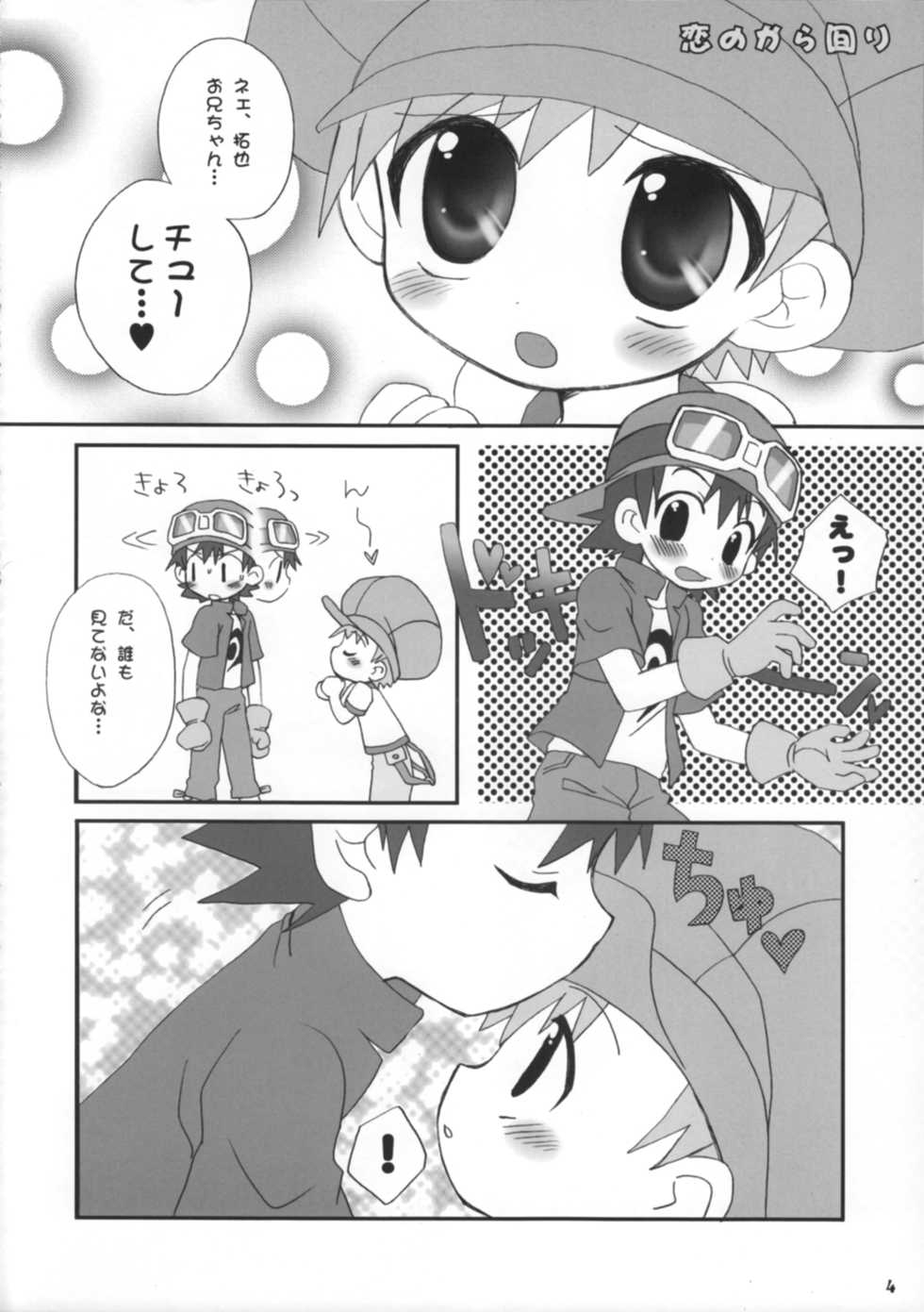 (C62) [Houkago Paradise (Sasorigatame)] Tin Tin Town! (Digimon Frontier) - Page 5