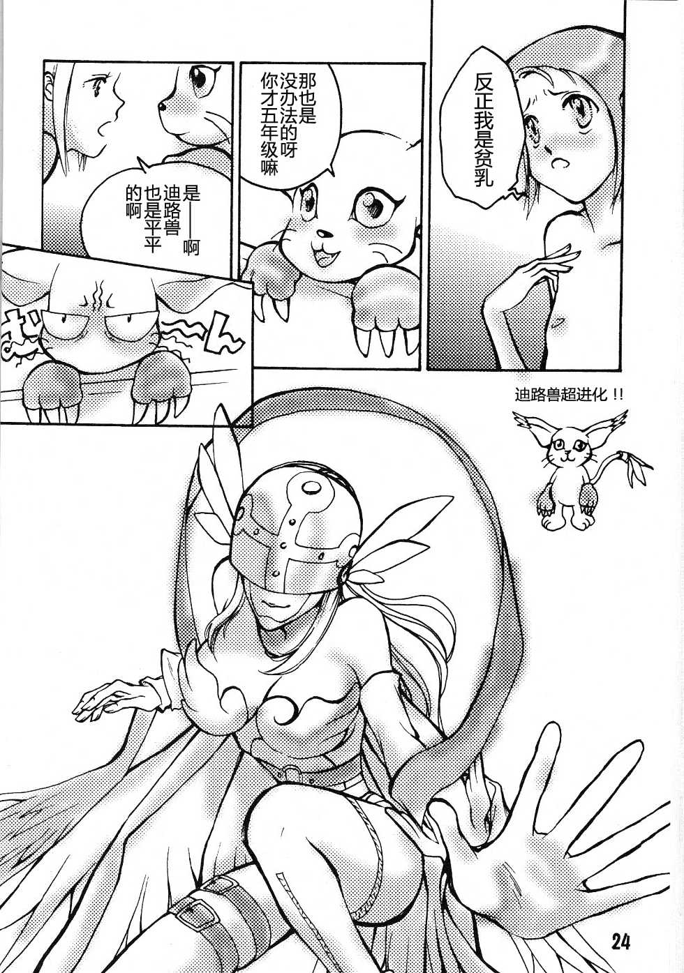 (C58) [Natsumoto Shoubou (Natsumoto Masato)] Ponchi Giga (Digimon) [Chinese] [冬乳汉化] - Page 23