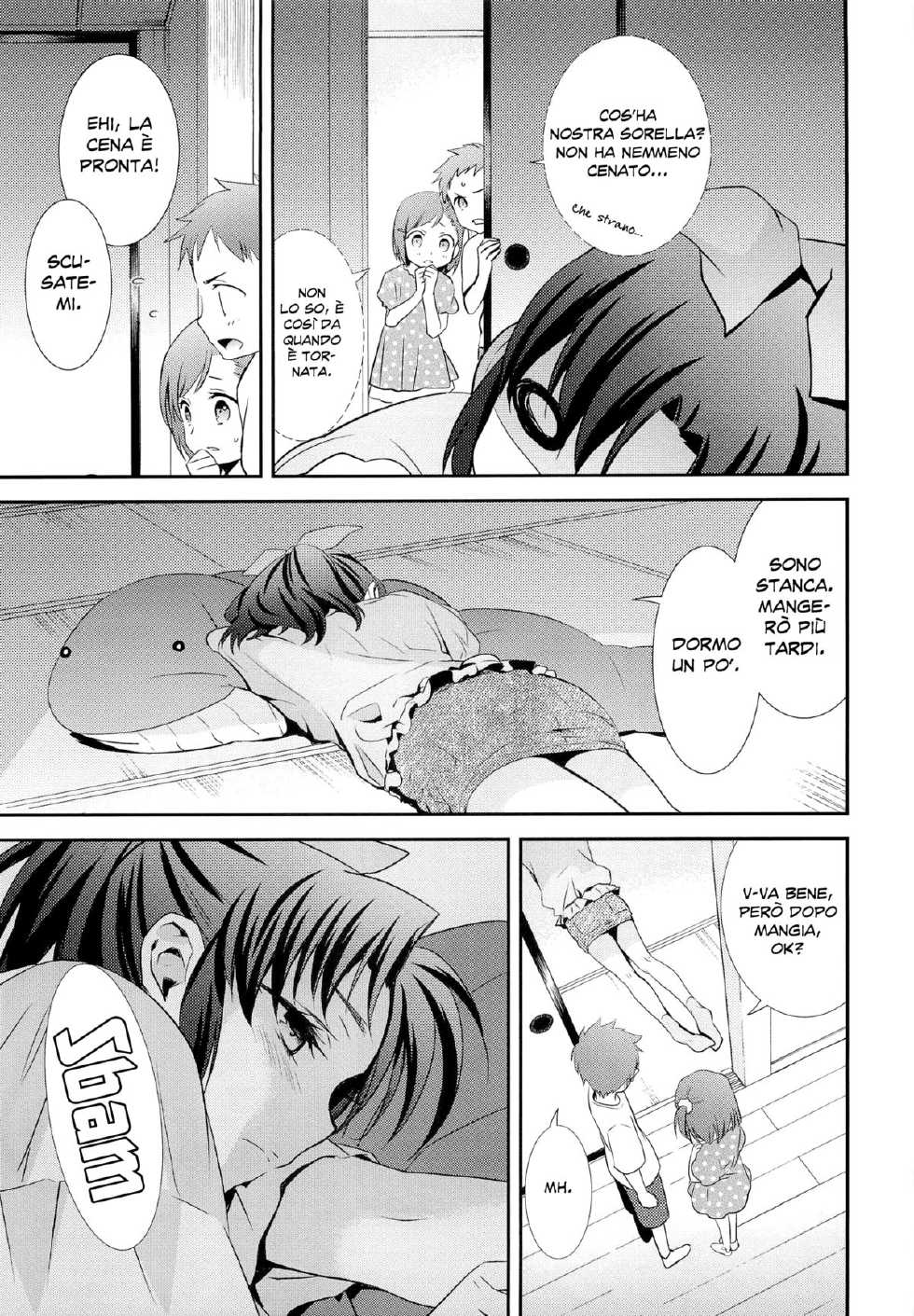 (C82) [SWEET PEA, COCOA BREAK (Ooshima Tomo, Ooshima Towa, Takano Saku)] Amagami syrup (Smile Precure!) [Italian][Imouto Temptation] - Page 10