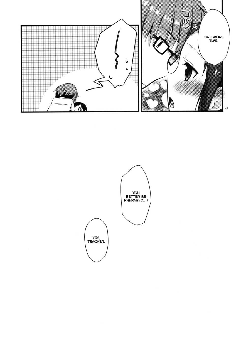 (C80) [Hitsuji-1ban-Shibori (Hitsuji Hako)] Sensei to, Ikenai Koto 3 [English] [Life4Kaoru] - Page 22