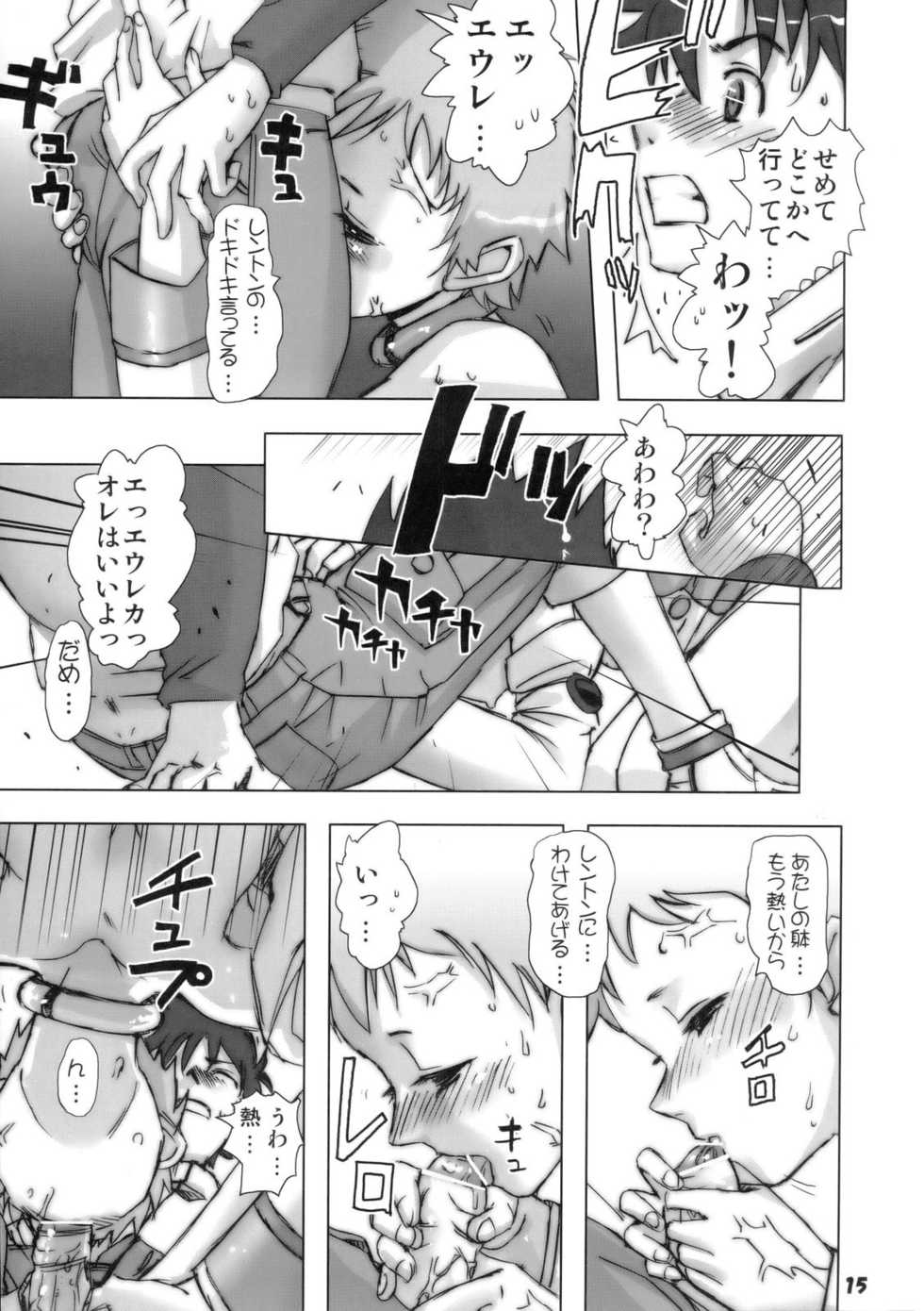 (C69) [Rikudoukan (Aoneko, INAZUMA, Rikudou Koushi)] Rikudou no Eureka (Eureka 7, Onegai My Melody, Futari wa Precure) - Page 14