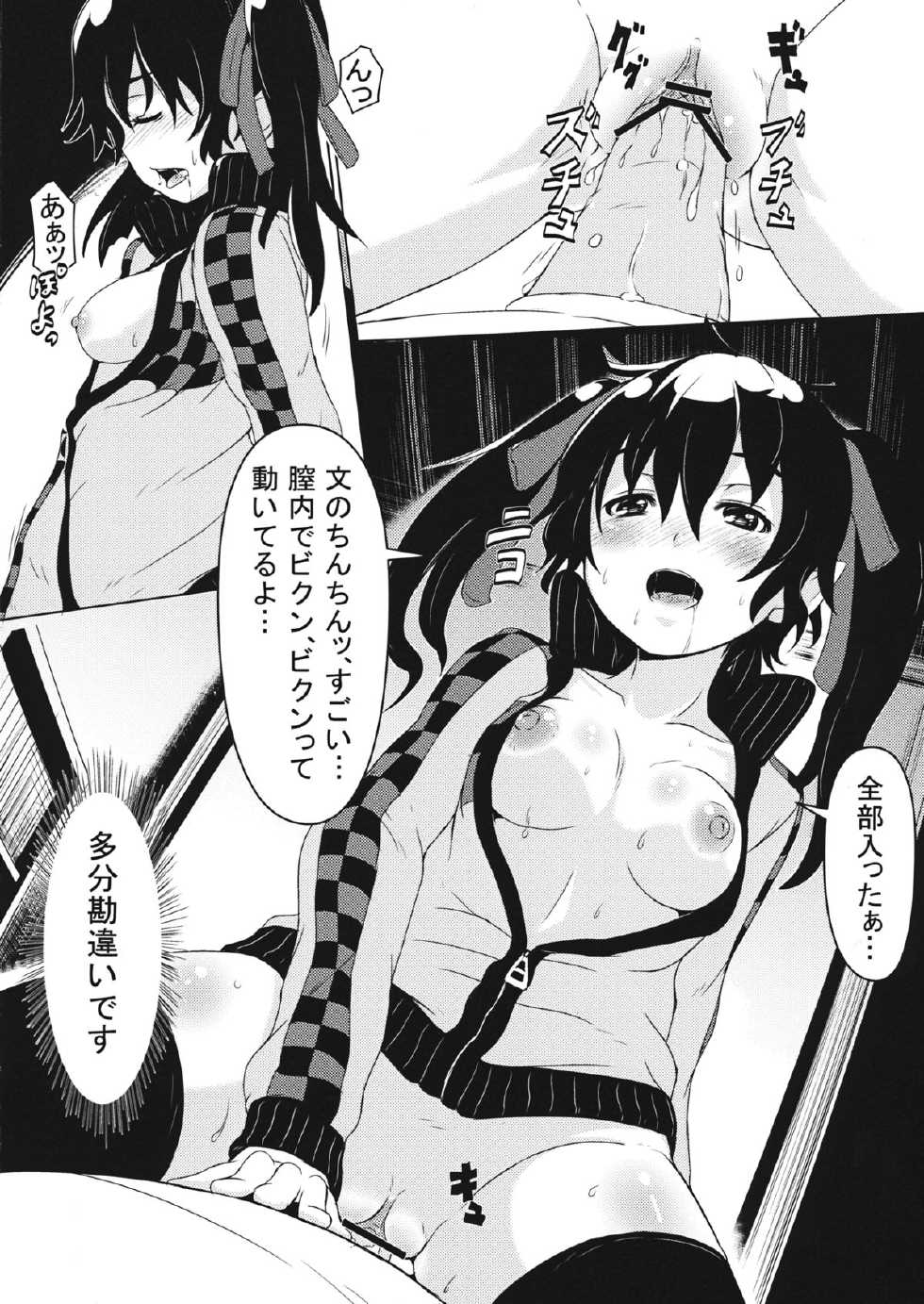(Reitaisai 10) [Hakkou Kimuti (Hardboiled Yoshiko)] Hatate-san Miraretemasuyo? (Touhou Project) - Page 14