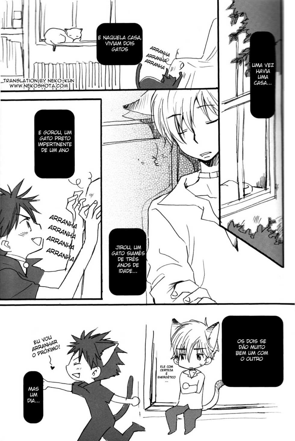 (CCOsaka61) [Arco Iris (Akutsu Kouji, Narushige Rinpei)] Peach Drops [Portuguese-BR] [HinkansYaoi] - Page 2