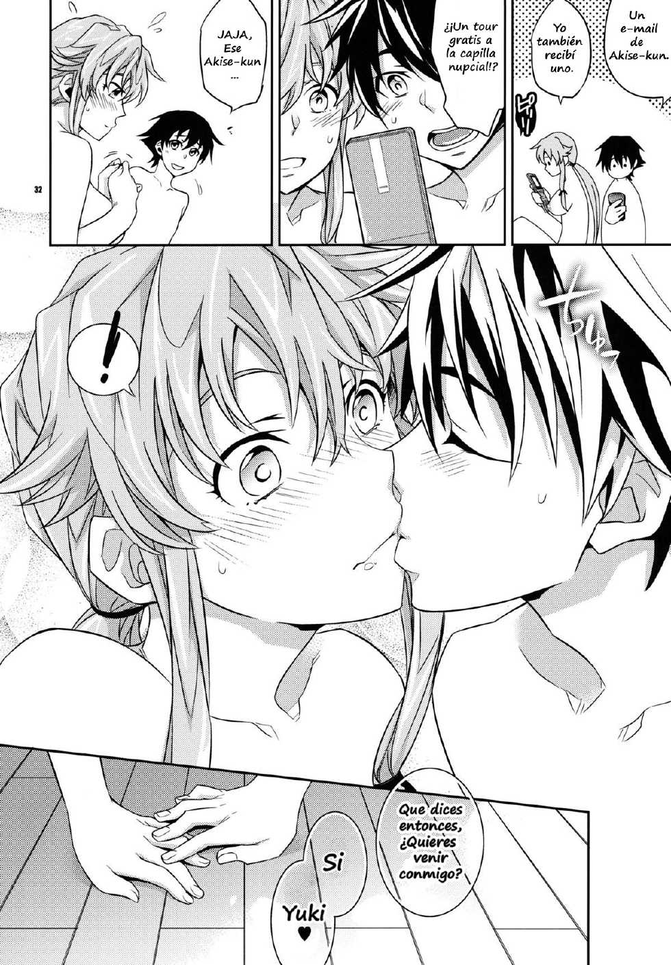 (C81) [Crazy9 (Ichitaka)] Yuki Yuno Ai no Mirai Nikki (Mirai Nikki) [Spanish] [Pockemoncrew] - Page 32