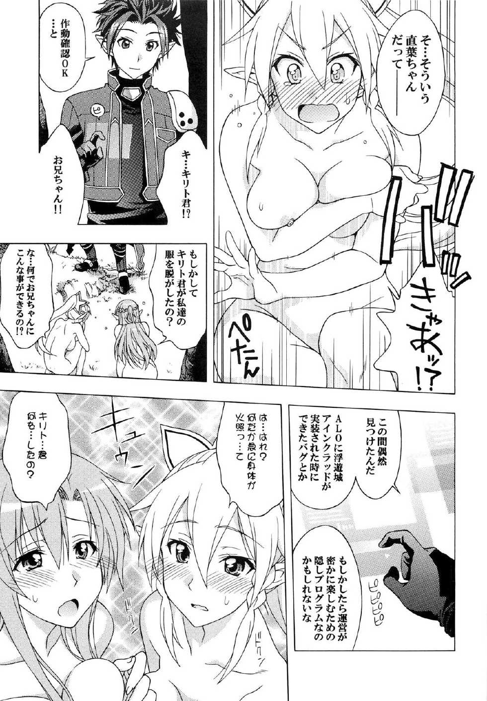 [Geiwamiwosukuu!! (Karura Syou)] Daraku no Utage (Sword Art Online) - Page 4