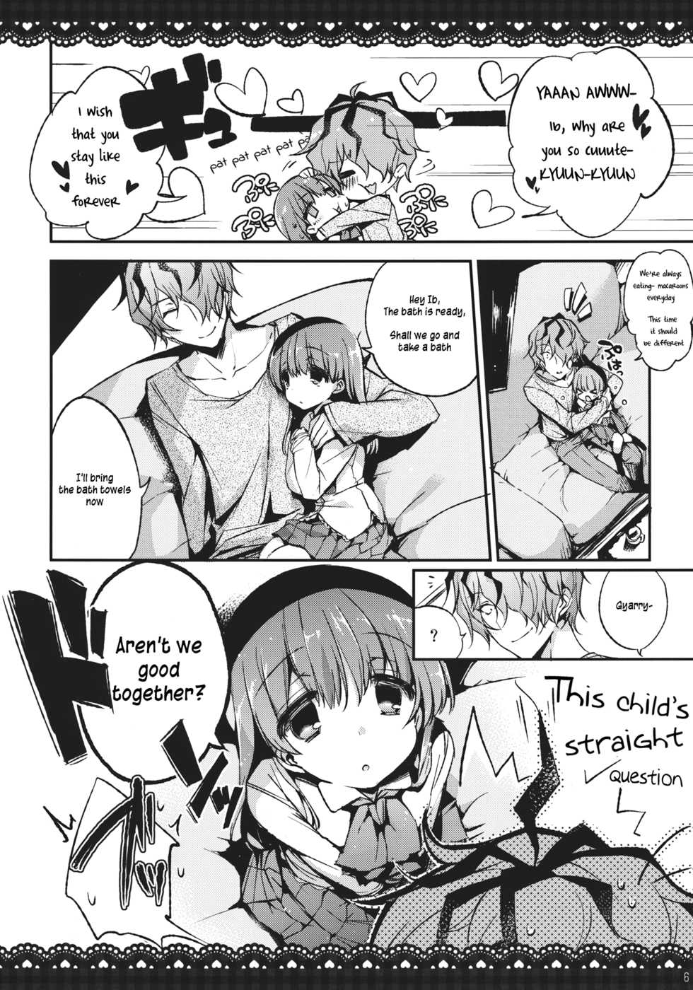 (ROSE OF MUSEUM2) [Negapoji-Bu (Booch)] Ib to Garry o Issho ni Ofuro ni Ireru to Dou Naru no? | What happens when you're in a bath together, Garry and Ib? (Ib) [English] [Iam1vs100xp] - Page 5