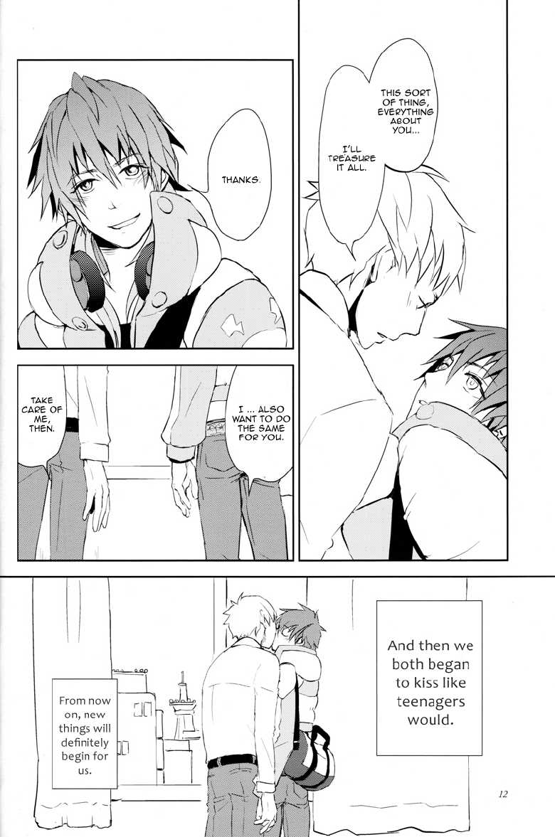 (CCOsaka91) [Harench-noon (Inao Maasa)] kiss, kiss, kiss and kiss (DRAMAtical Murder) [English] [Crazy Kouzu Scanlations] - Page 12