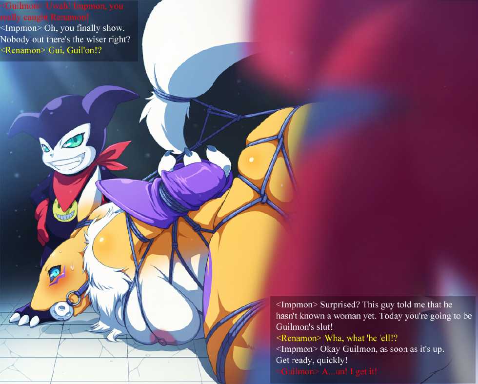 [68] Renamon o Impmon to Guilmon ga Ryoujoku Shichau Ohanashi | The Story of how Impmon and Guilmon did Renamon (Digimon) [English] - Page 2