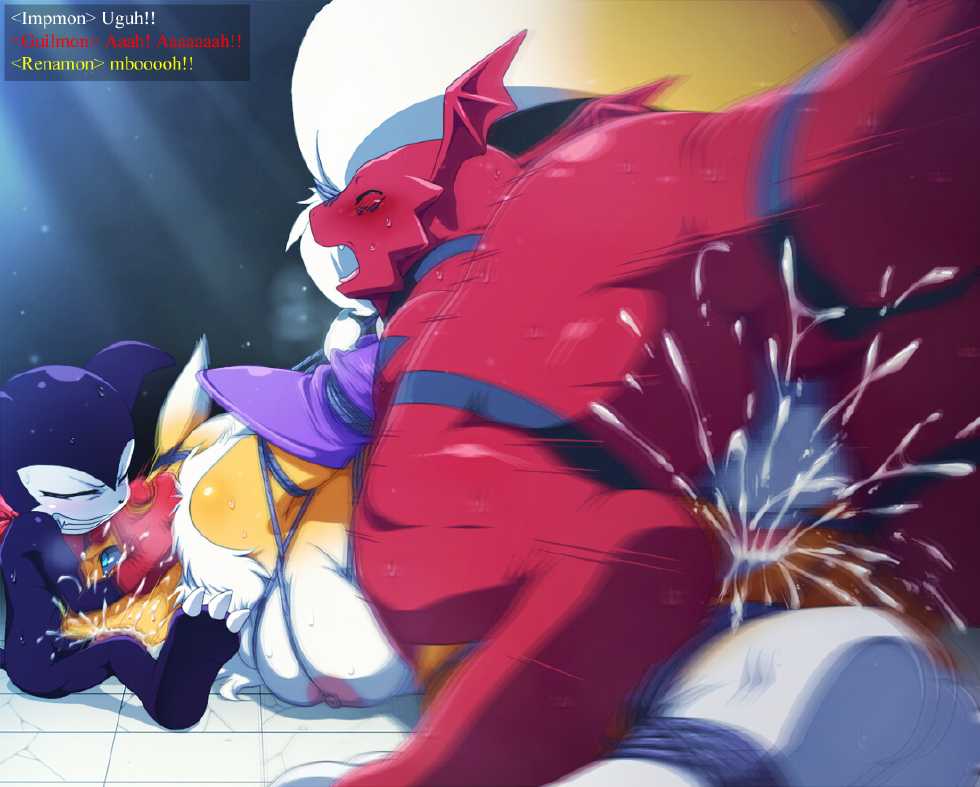 [68] Renamon o Impmon to Guilmon ga Ryoujoku Shichau Ohanashi | The Story of how Impmon and Guilmon did Renamon (Digimon) [English] - Page 12