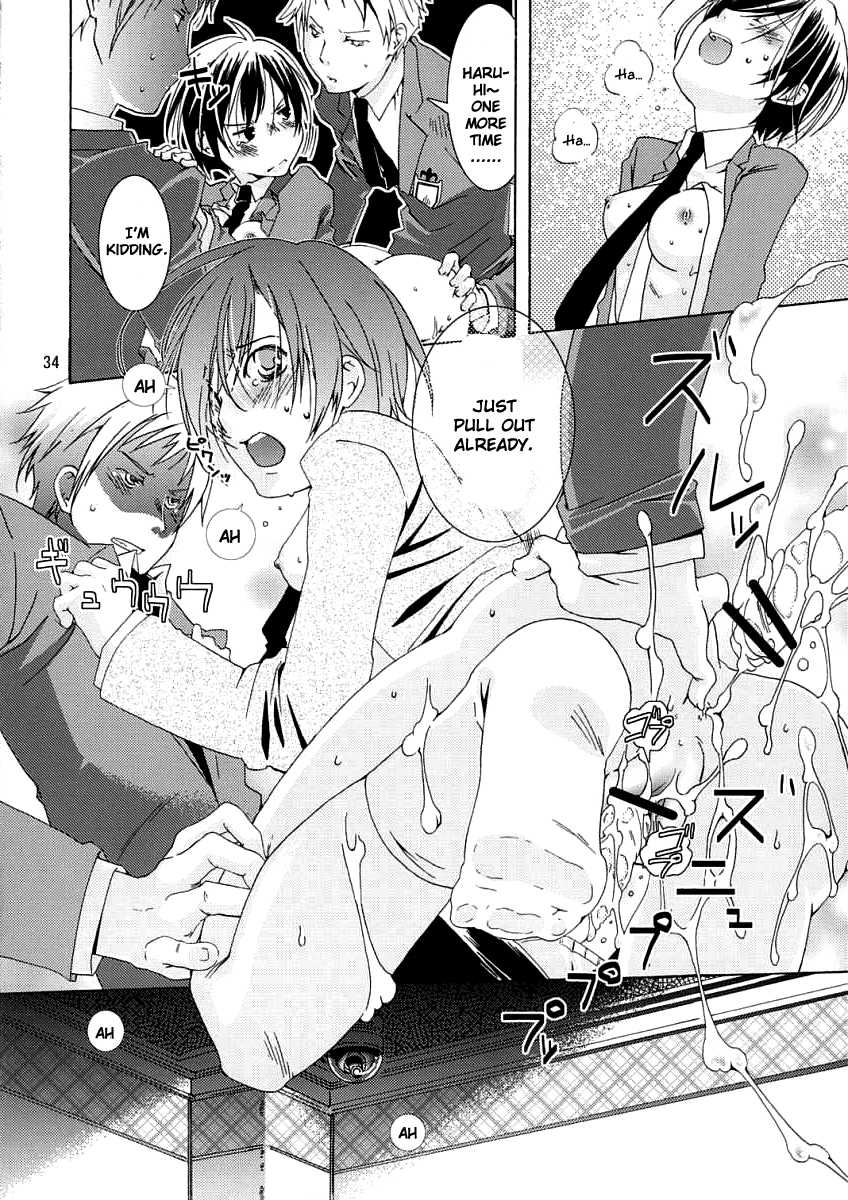 (SC32) [Ichinichi Sanjou (Jinguu Kozueo)] Host-bu no Ohime-sama wa Warui Mahou Tsukai ni Damasareru | The Host Club Princess is Tricked by an Evil Sorcerer. (Ouran High School Host Club) [English] [Boroi Heya] - Page 33