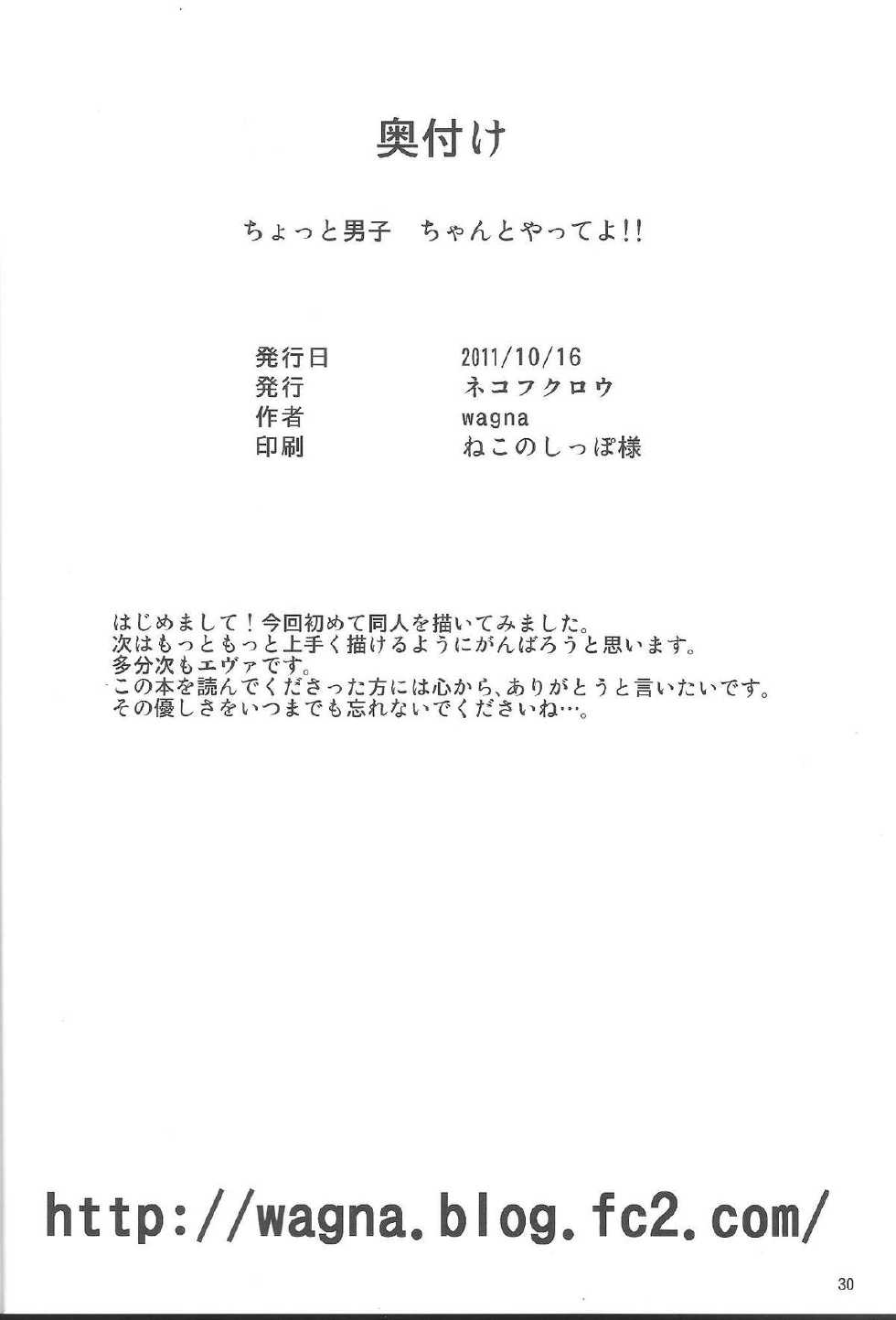 [Nekofukurou (wagna] Chotto danshi chanto yatte yo!! [Neon Genesis Evangelion] - Page 29