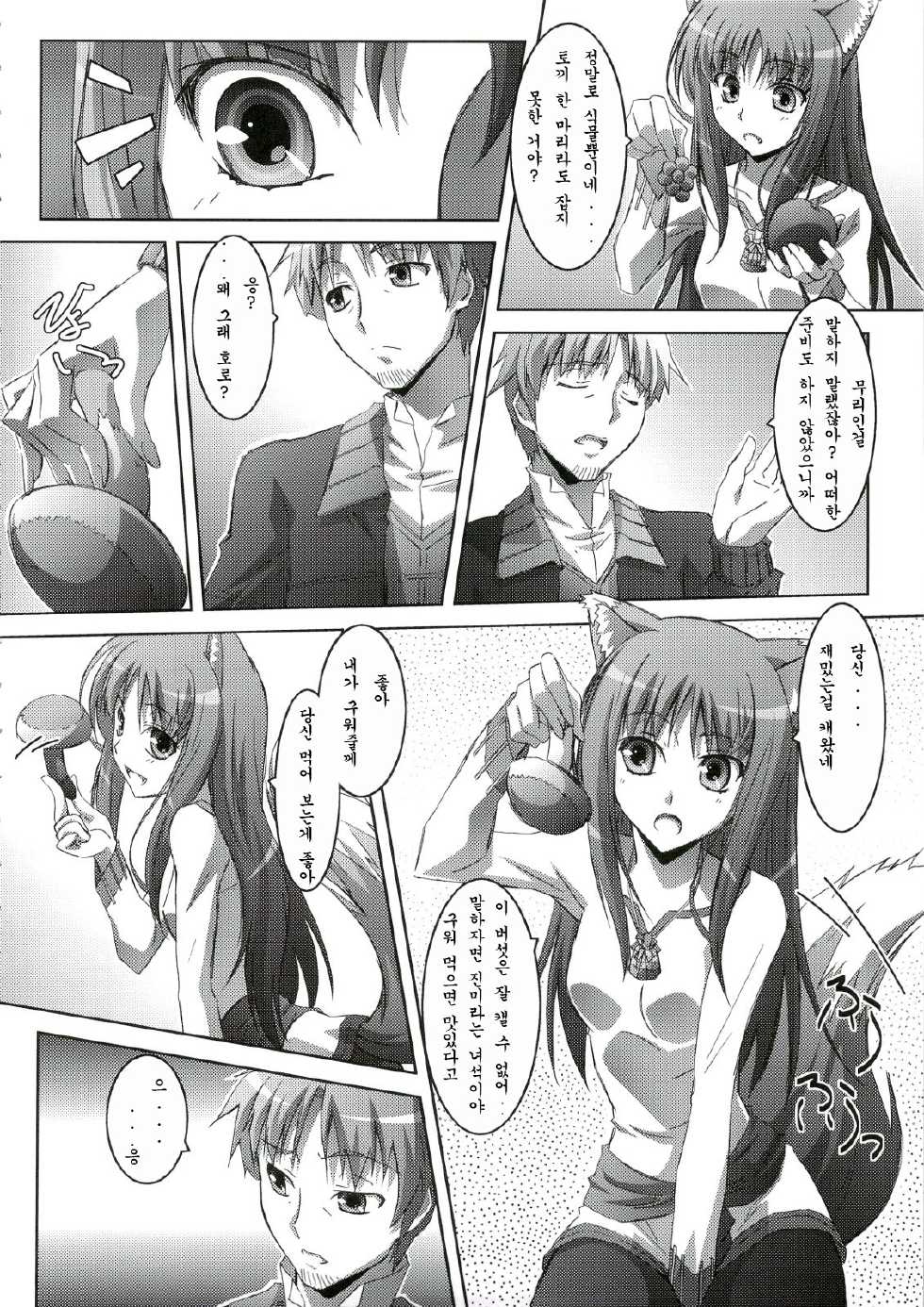 (C74) [Mahirutei (Izumi Mahiru)] Horon Hororon (Spice and Wolf) [Korean] - Page 5