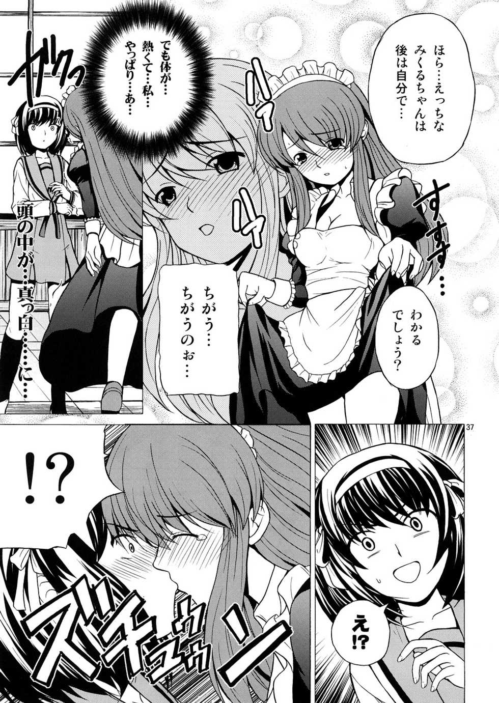 [H-project (Various)] Ai o Awasete SOS Dan!! (Suzumiya Haruhi no Yuuutsu) - Page 36