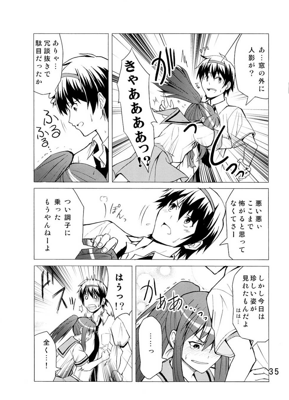 (C74) [H-project (Various)] Ai o Awasete SOS Dan!! 3 (Suzumiya Haruhi no Yuuutsu) - Page 34