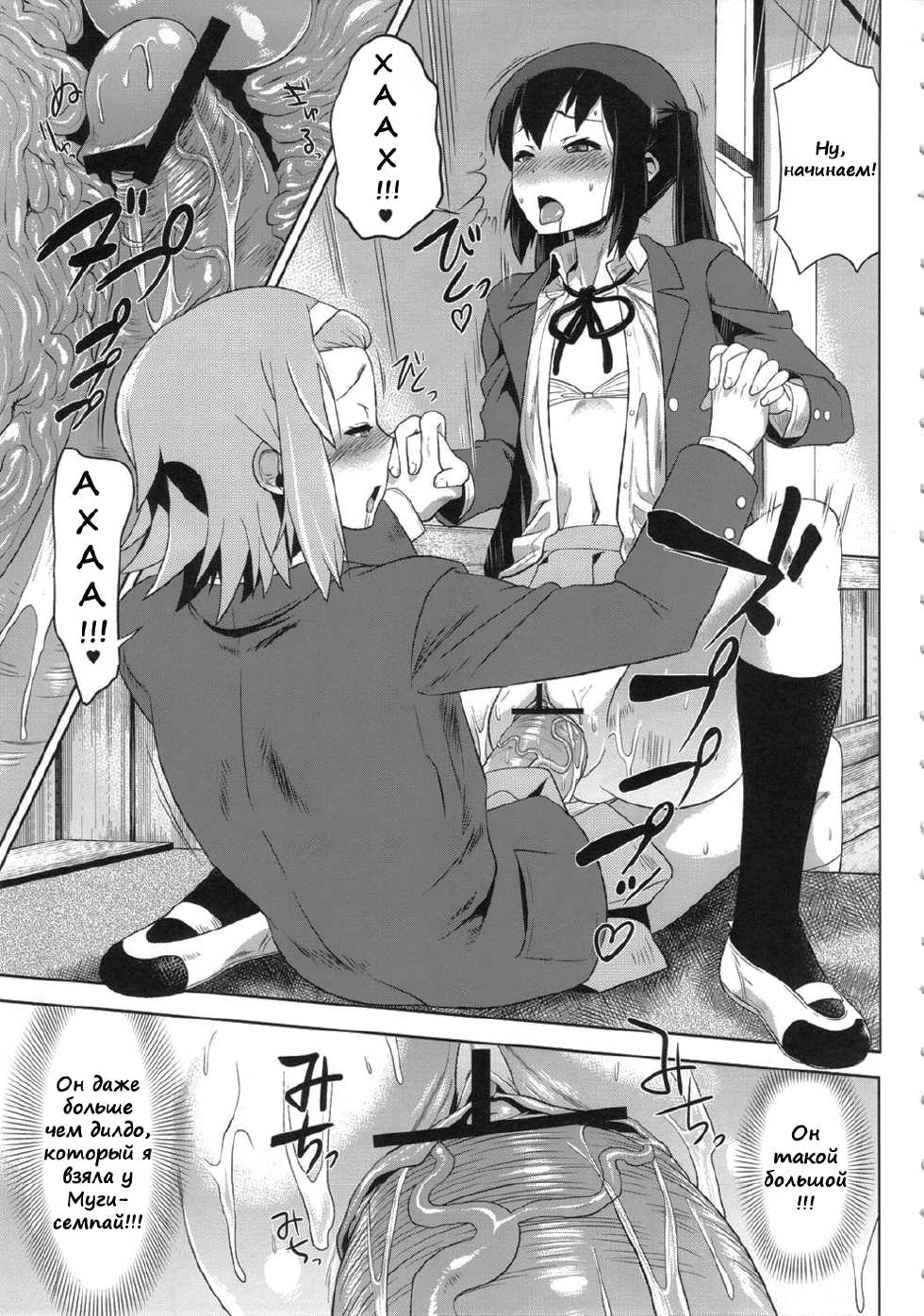 (C80) [Man Chin Low (COSiNE)] K-ON Drill Futanari!! 2 (K-ON!) [Russian] [Mucopurulence Excretor] - Page 14