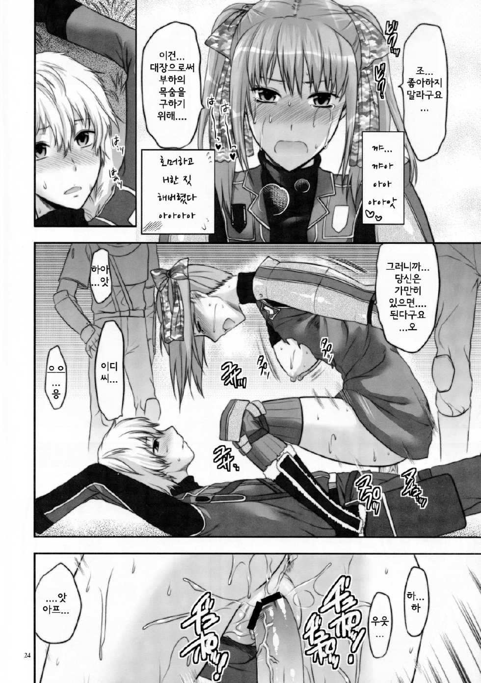 (C77) [Lv.X+ (Yuzuki N Dash)] Senjou no Tsundere Buntaichou | 전장의 츤데레 분대장 (Valkyria Chronicles) [Korean] [Team HA-NU] - Page 25