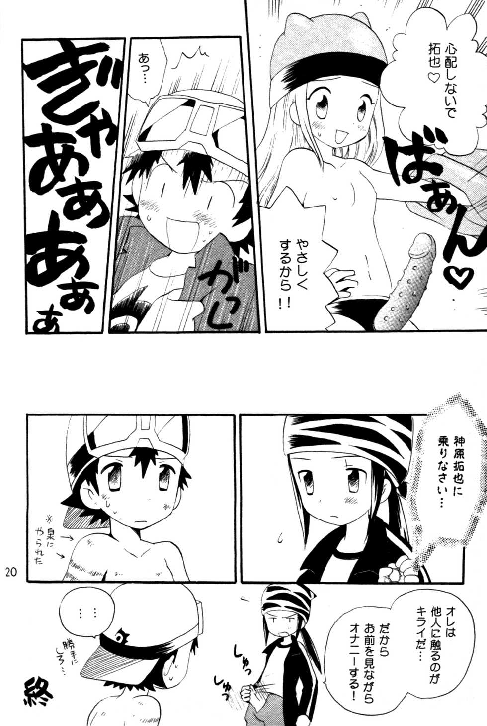 [Kuruguru DNA (Hoshiai Hilo)] Seishun 18 Kin Kippu (Digimon Frontier) - Page 19