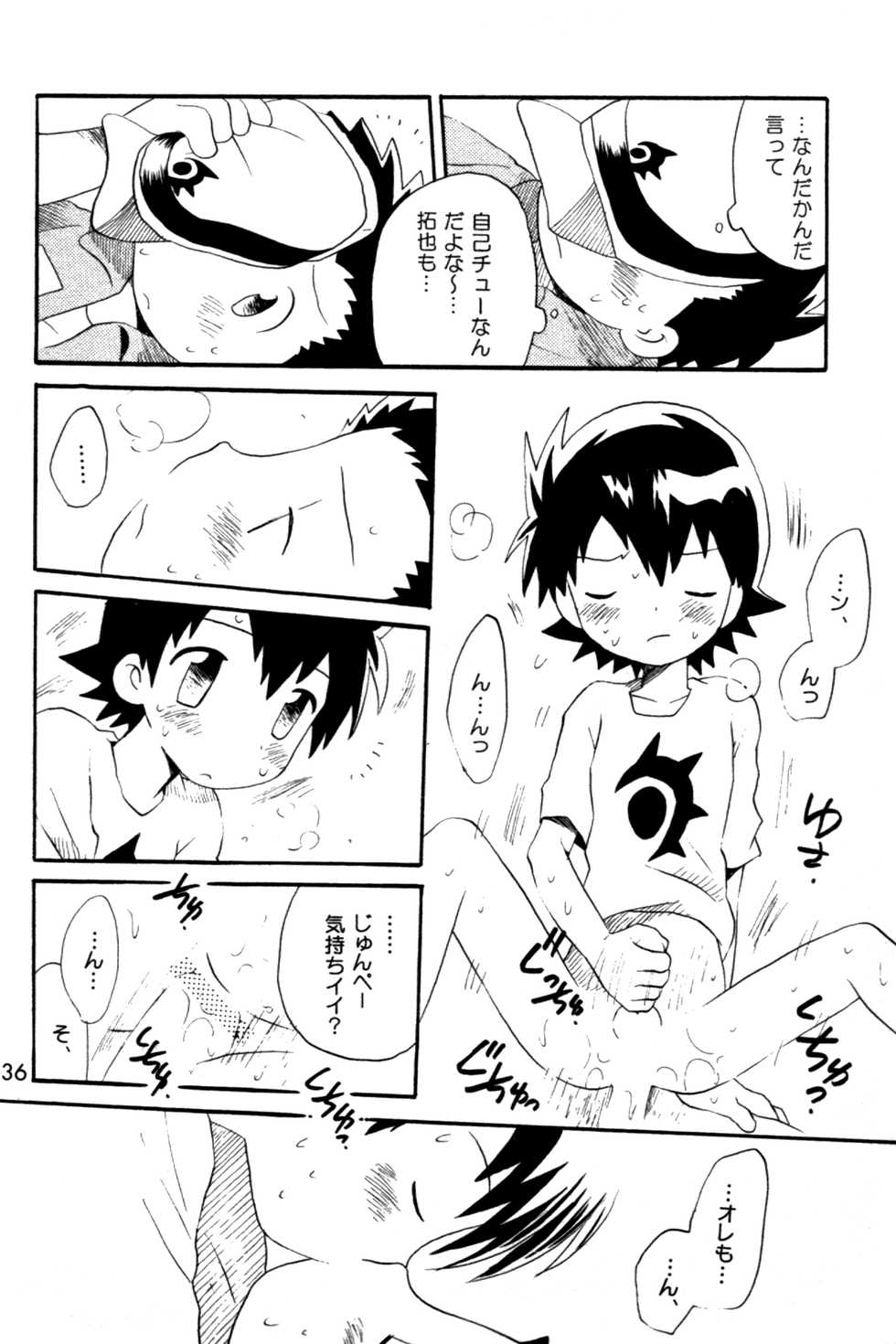 [Kuruguru DNA (Hoshiai Hilo)] Seishun 18 Kin Kippu (Digimon Frontier) - Page 35