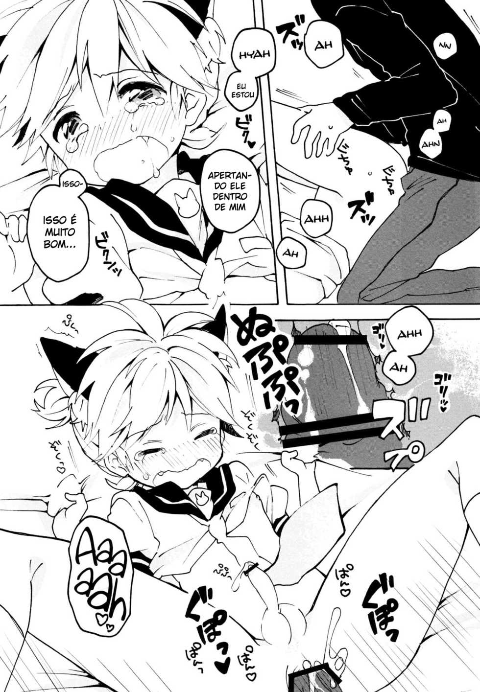 (CCOsaka84) [hey you! (Non)] Nuko Len-kyun to Nuko Nuko suru Hon. | Kitty Kitty Bang Bang with Catboy Len (Vocaloid) [Portuguese-BR] [XD-Yaoi] - Page 18