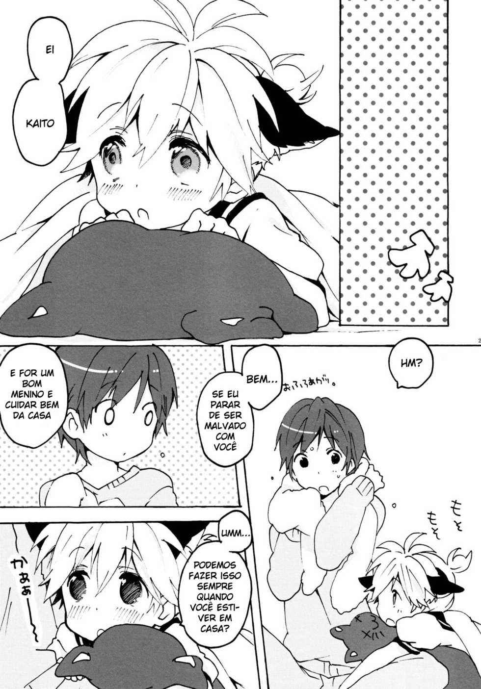 (CCOsaka84) [hey you! (Non)] Nuko Len-kyun to Nuko Nuko suru Hon. | Kitty Kitty Bang Bang with Catboy Len (Vocaloid) [Portuguese-BR] [XD-Yaoi] - Page 20