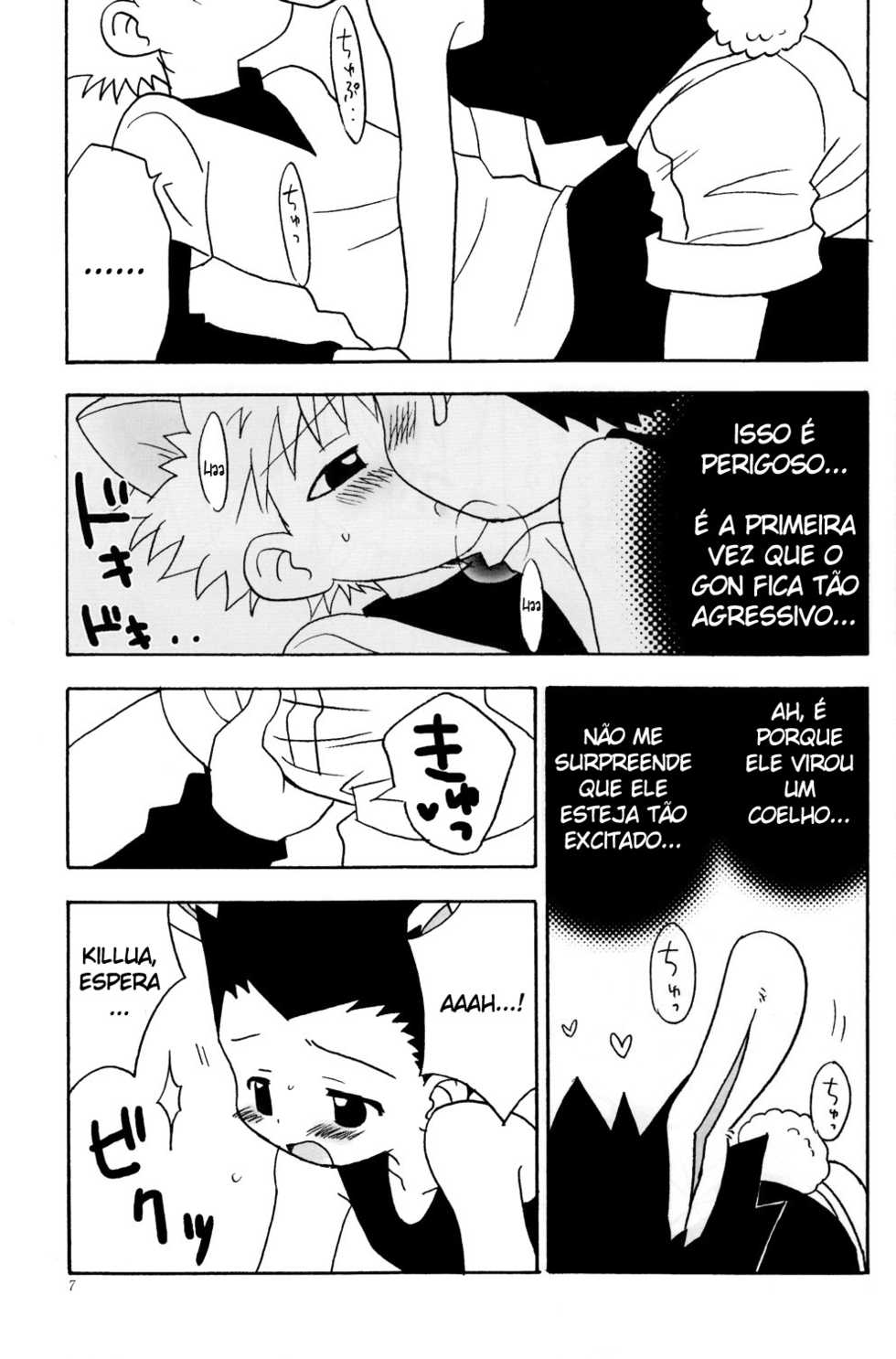 (CCOsaka89) [Kurikomi (Adachi Himiko)] Haruneko Usagi Tsukiyo (Hunter x Hunter) [Portuguese-BR] [XD-Yaoi] - Page 6