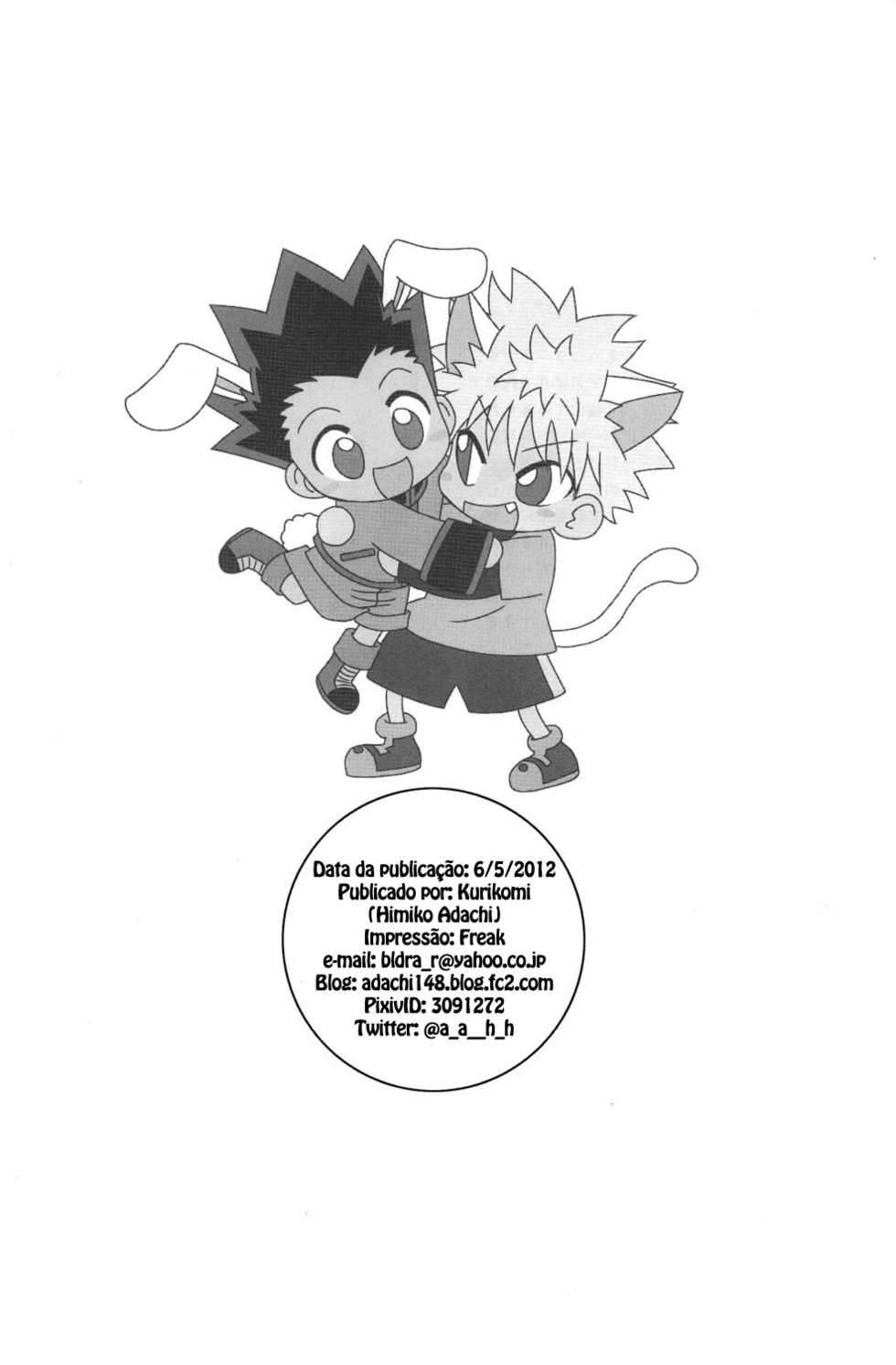 (CCOsaka89) [Kurikomi (Adachi Himiko)] Haruneko Usagi Tsukiyo (Hunter x Hunter) [Portuguese-BR] [XD-Yaoi] - Page 16
