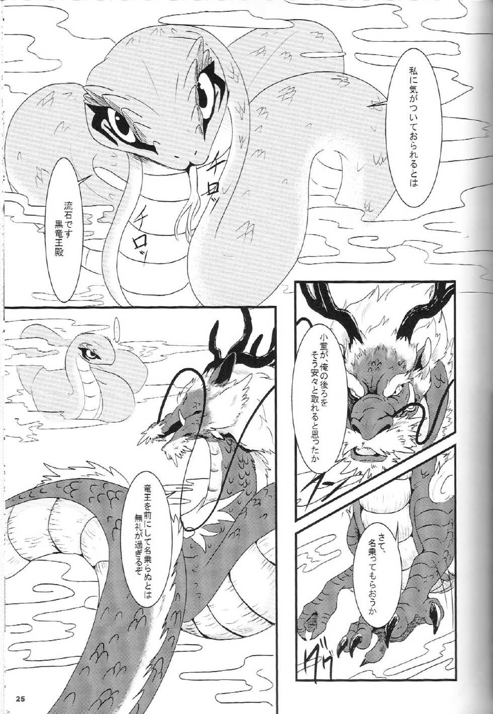 (C83) [Kyou no Keiro (Various)] Tatsumi - Ryuu to Hebi ga Karamu Toki - Page 24