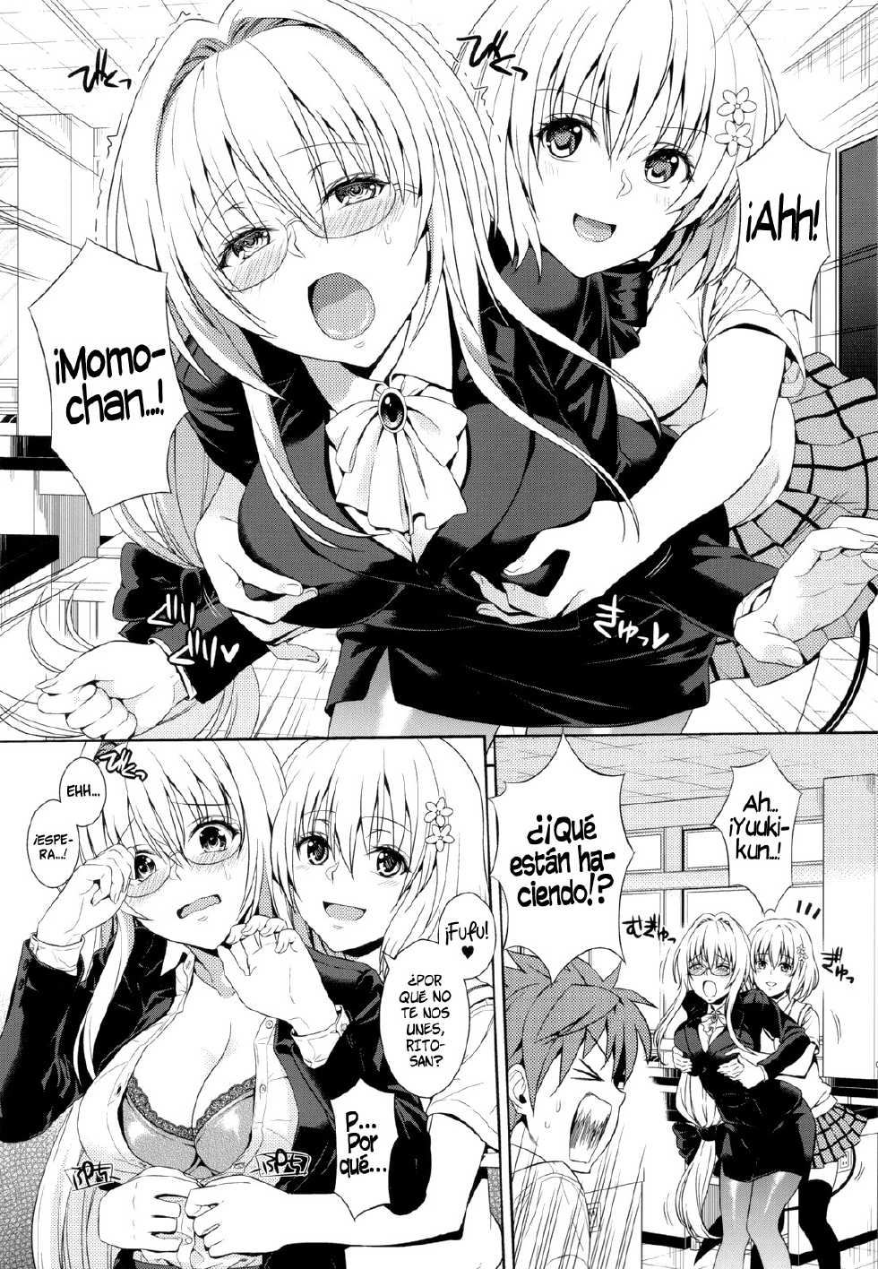 (C83) [Maniac Street (Sugaishi, Oono)] Dojikko Education (To LOVE-ru Darkness) [Spanish] =HACHInF= - Page 5