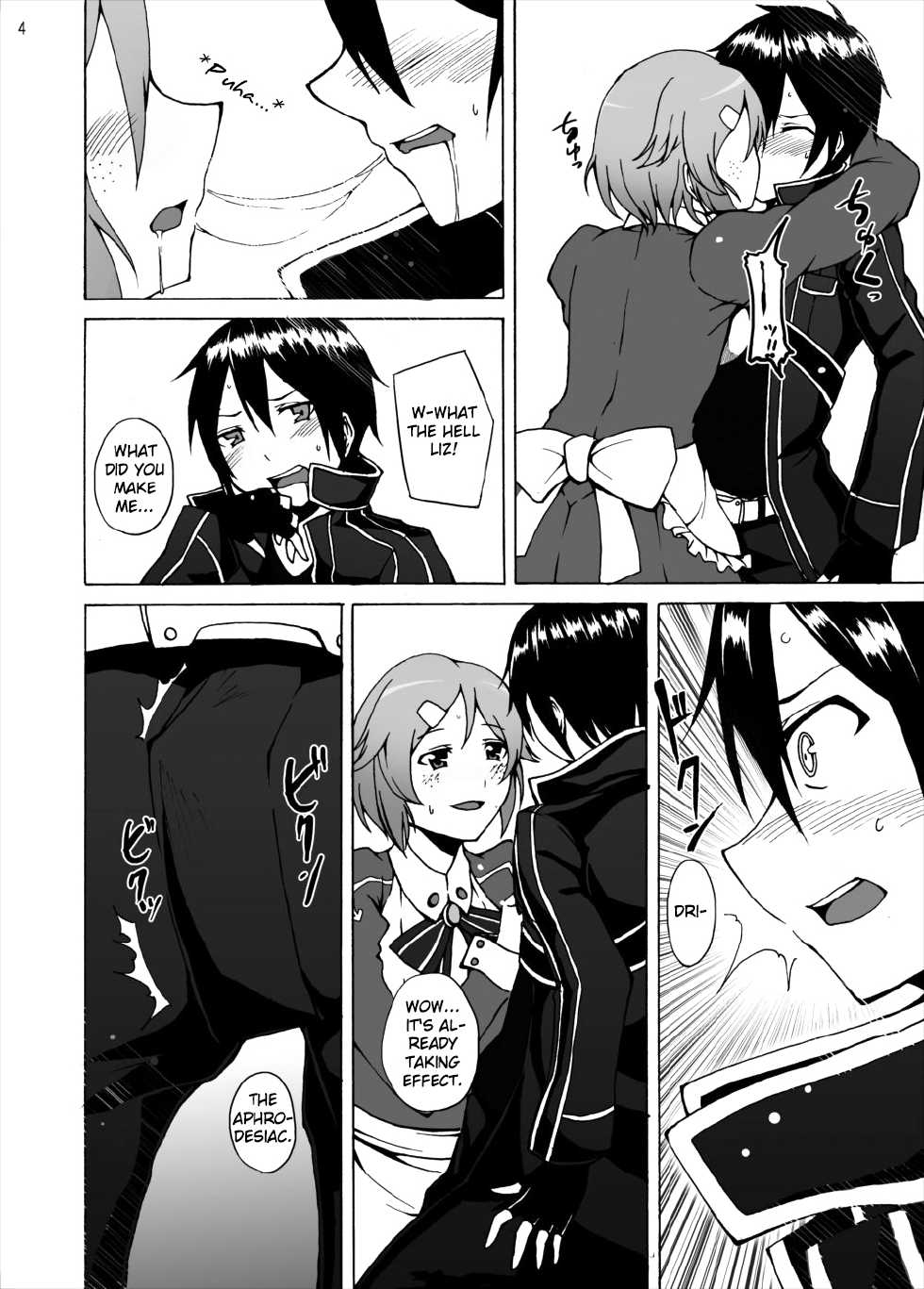[Studio Nunchaku (Akihira)] Lisbeth no Ketsui... Kiken na Kusuri o Tsukatte demo Asuna kara Kirito o Ubatte Miseru... | Lisbeth's Decision..To Steal Kirito From Asuna Even if She Has to Use a Dangerous Drug (Sword Art Online) [English] [Krymsun] [Digital] - Page 4