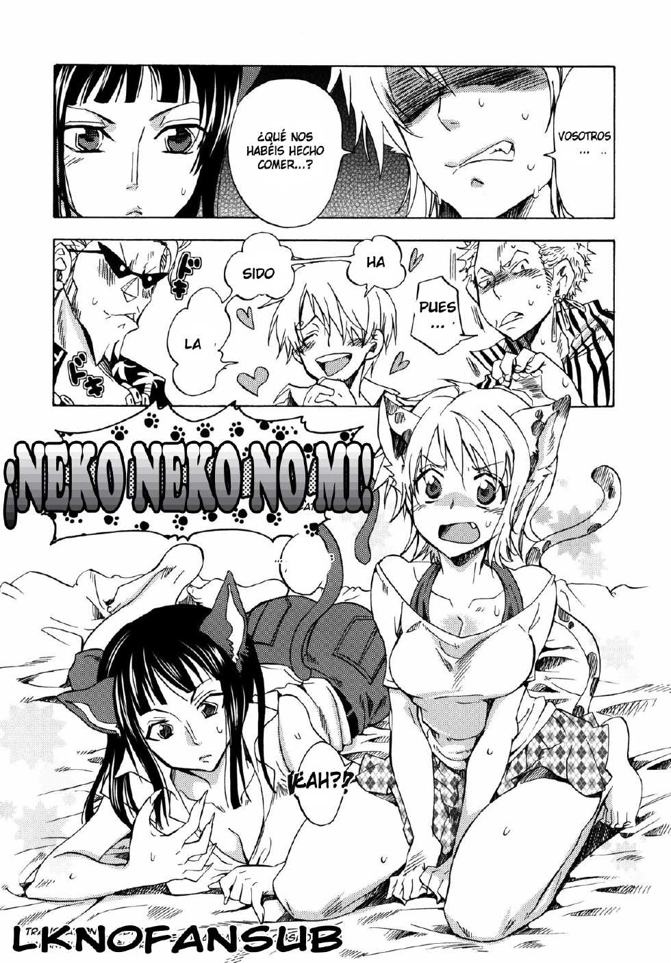 [Kurione-sha (YU-RI)] Neko Neko no Mi! (Yokujou Pirates ~Wanpi Soushuuhen~) (One Piece) [Spanish] [LKNOFansub] [Digital] - Page 2