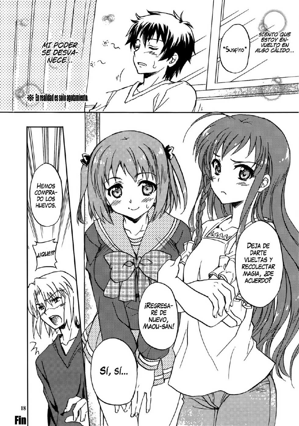 (COMIC1☆7) [SUKAPON-DO (Kagawa Tomonobu, Yano Takumi)] Maou-sama to Issho! (Hataraku Maou-sama!) [Spanish] [Ichi no Fansub] - Page 17