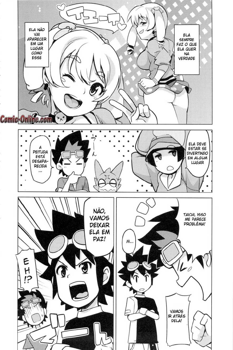 (COMIC1☆6) [Funi Funi Lab (Tamagoro)] Chibikko Bitch Hunters 2 (Digimon Xros Wars) [Portuguese-BR] [Dwarves] - Page 5