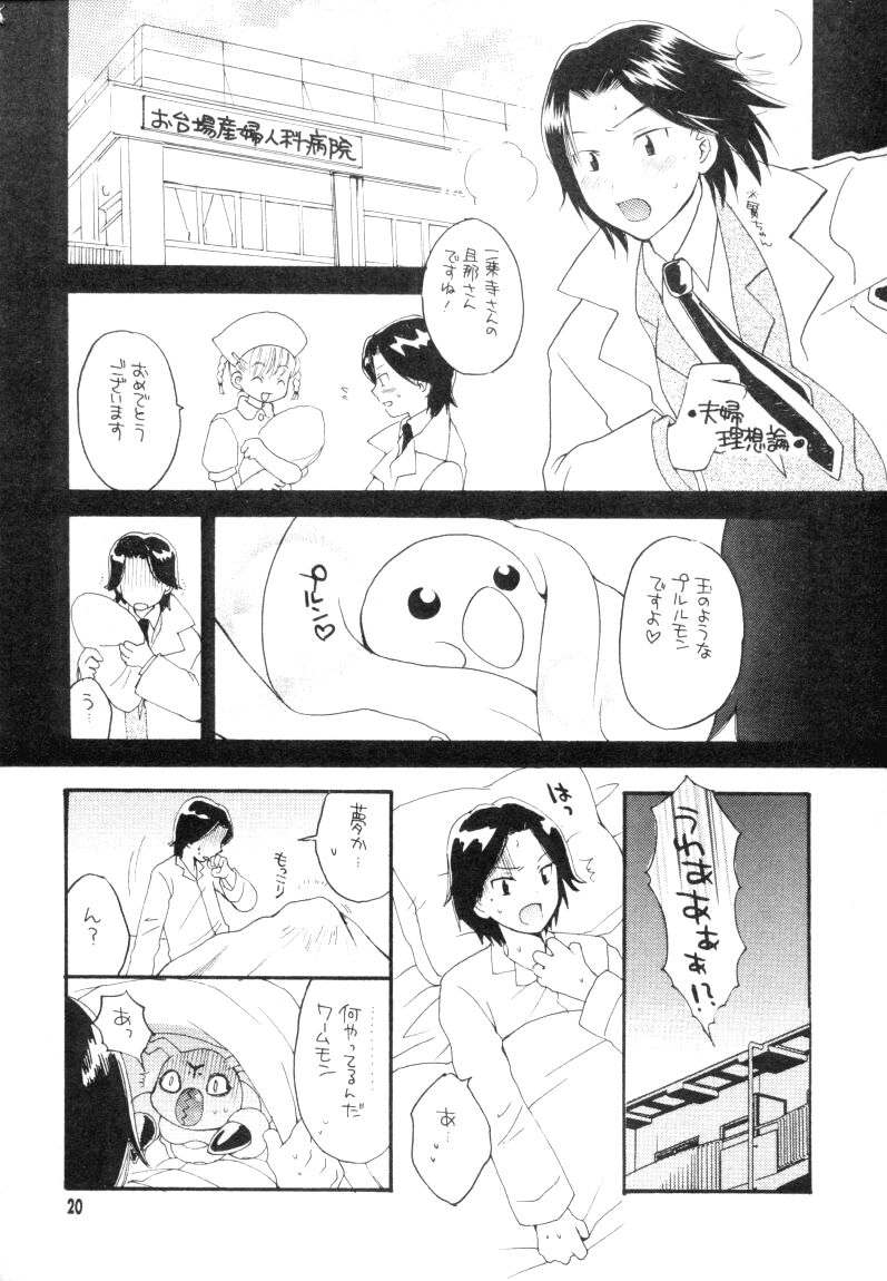 (CCTokyo96) [Haniwa Mania, Kuruguru DNA (Pon Takahanada, Hoshiai Hilo)] Bokura no Jogress World (Digimon Adventure 02) - Page 20