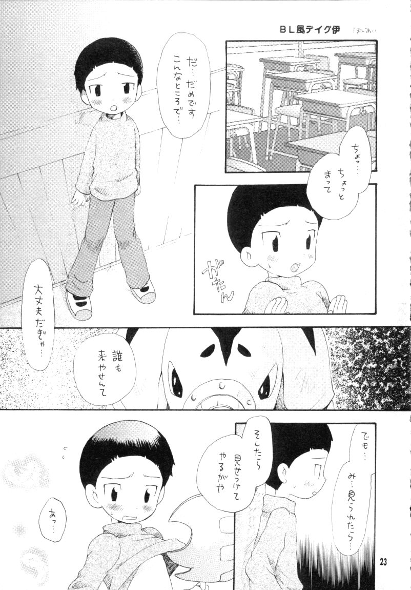 (CCTokyo96) [Haniwa Mania, Kuruguru DNA (Pon Takahanada, Hoshiai Hilo)] Bokura no Jogress World (Digimon Adventure 02) - Page 23