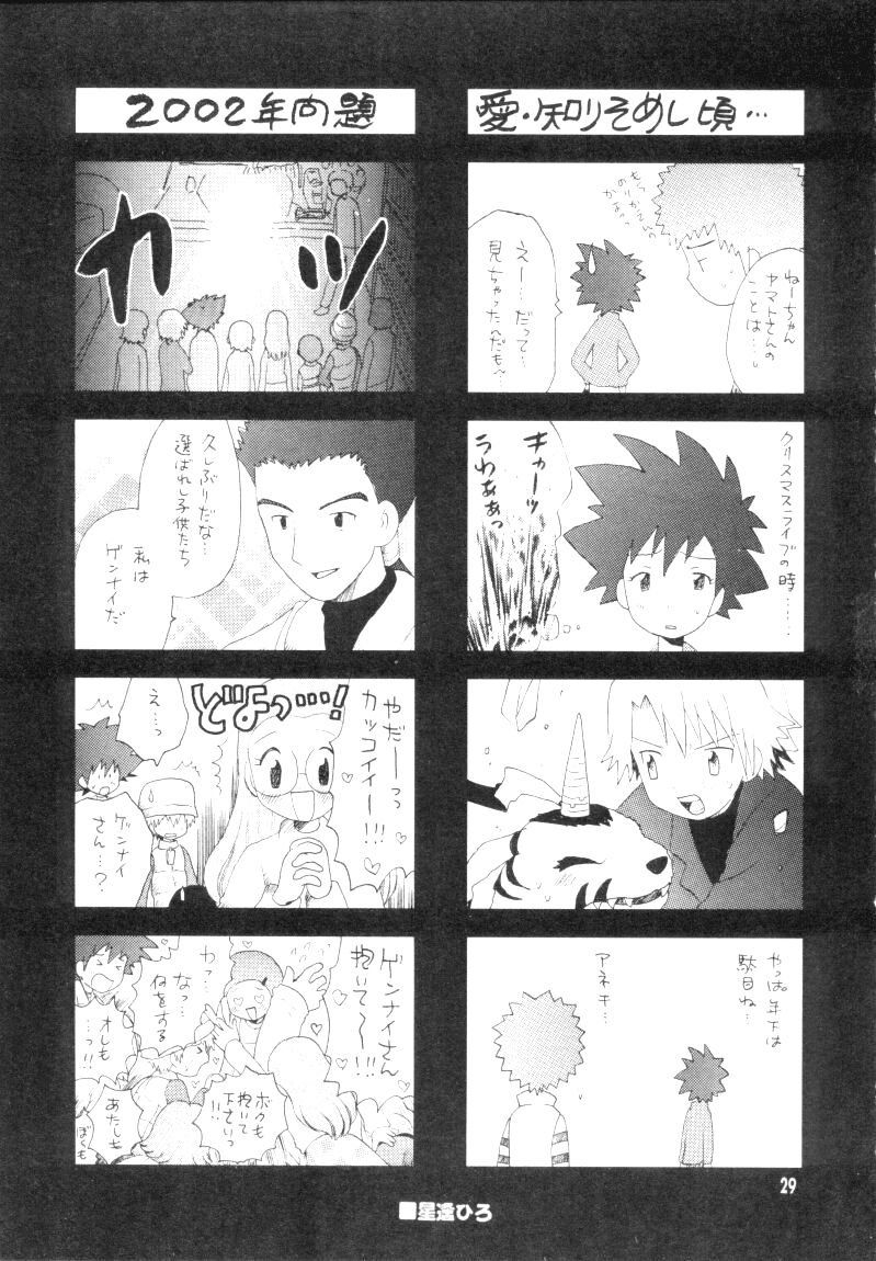 (CCTokyo96) [Haniwa Mania, Kuruguru DNA (Pon Takahanada, Hoshiai Hilo)] Bokura no Jogress World (Digimon Adventure 02) - Page 29