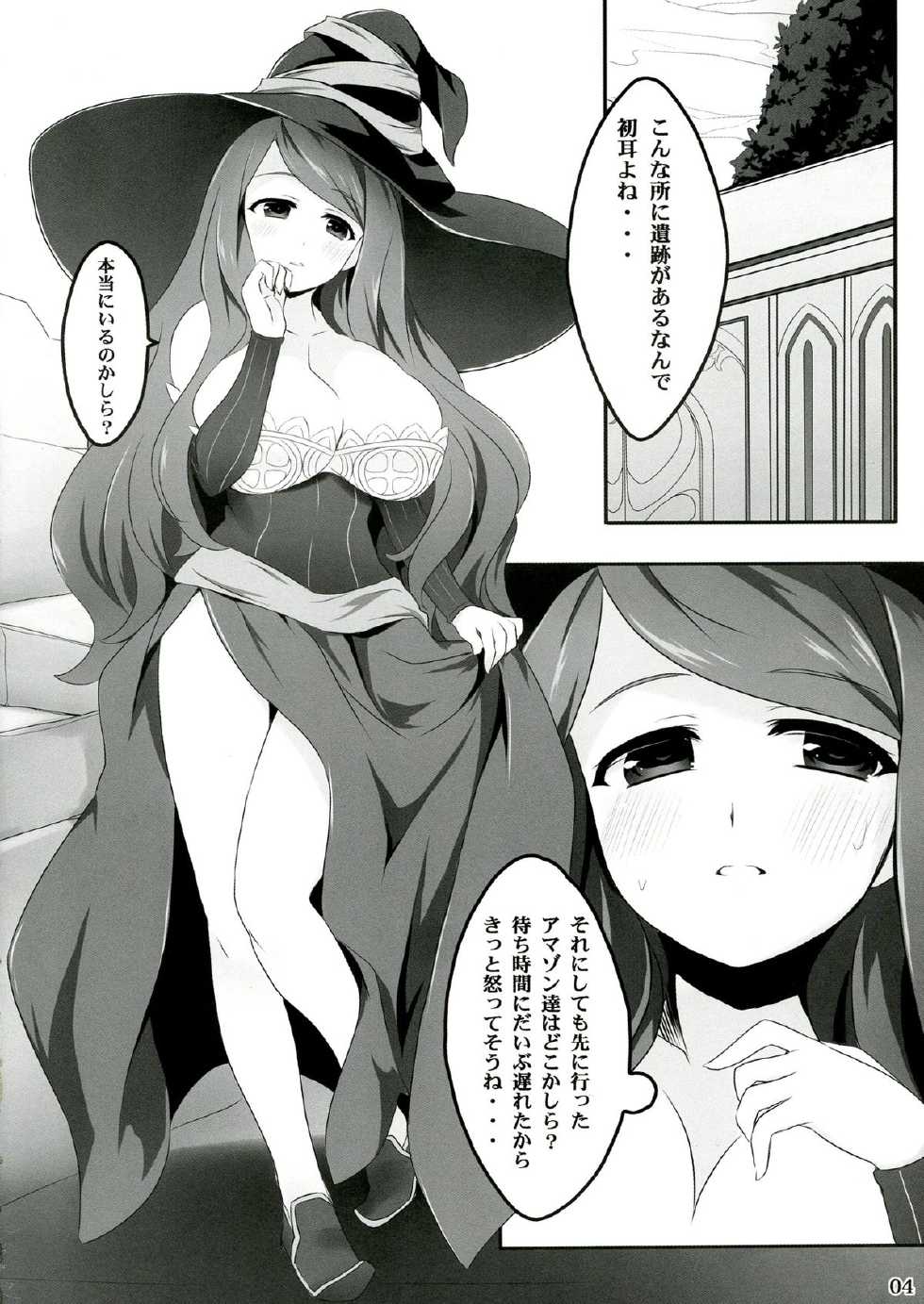 (C84) [Eucalyptus House (Mini Koara)] Majo no Mitsu (Dragon's Crown) - Page 4