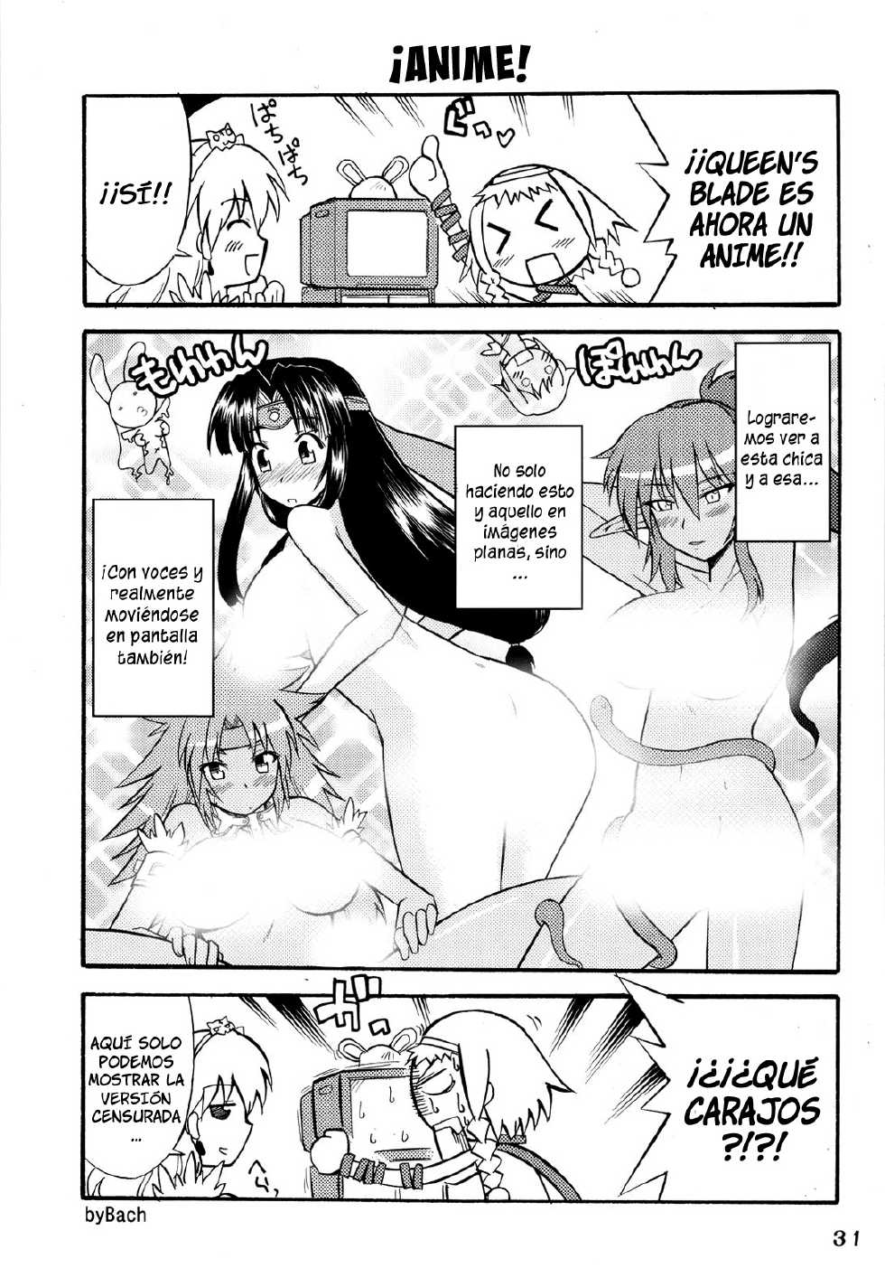 (COMIC1☆3) [H.B (B-RIVER)] Vance Kanraku - Byakko Juurin | La Caida de los Vance - La Violación de la Tigresa Blanca (Queen's Blade) [Spanish] =P666HF= - Page 30