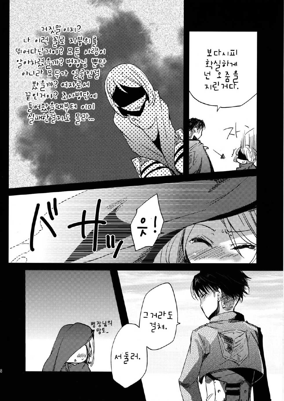 (C84) [JUDGEMENT (Shino)] SHOW+ER (Shingeki no Kyojin) [Korean] - Page 8