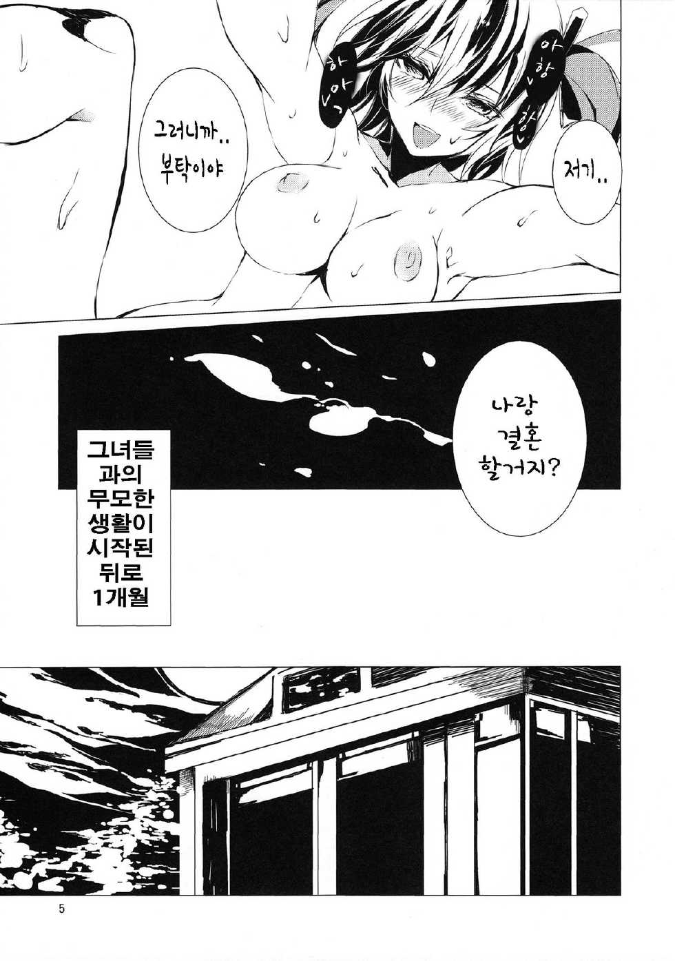 (Shin Touhou Kamuisai) [KOTI (A Toshi)] Tsumi Momiji | 죄인 모미지 (Touhou Project) [Korean] [Team Sorry] - Page 4